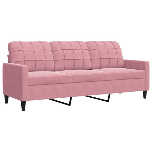 vidaXL Sofa 3-Sitzer-Sofa Rosa 180 cm Samt günstig online kaufen