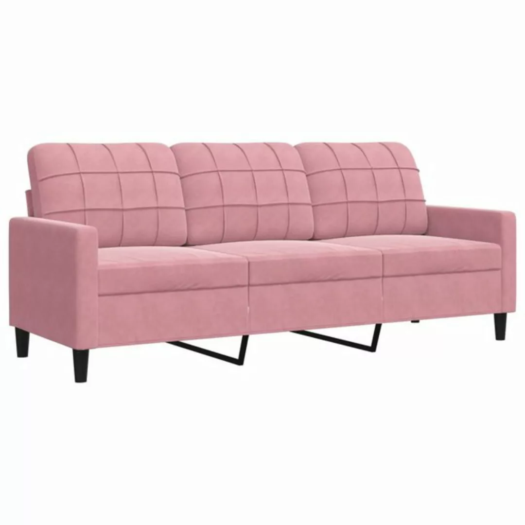 vidaXL Sofa 3-Sitzer-Sofa Rosa 180 cm Samt günstig online kaufen