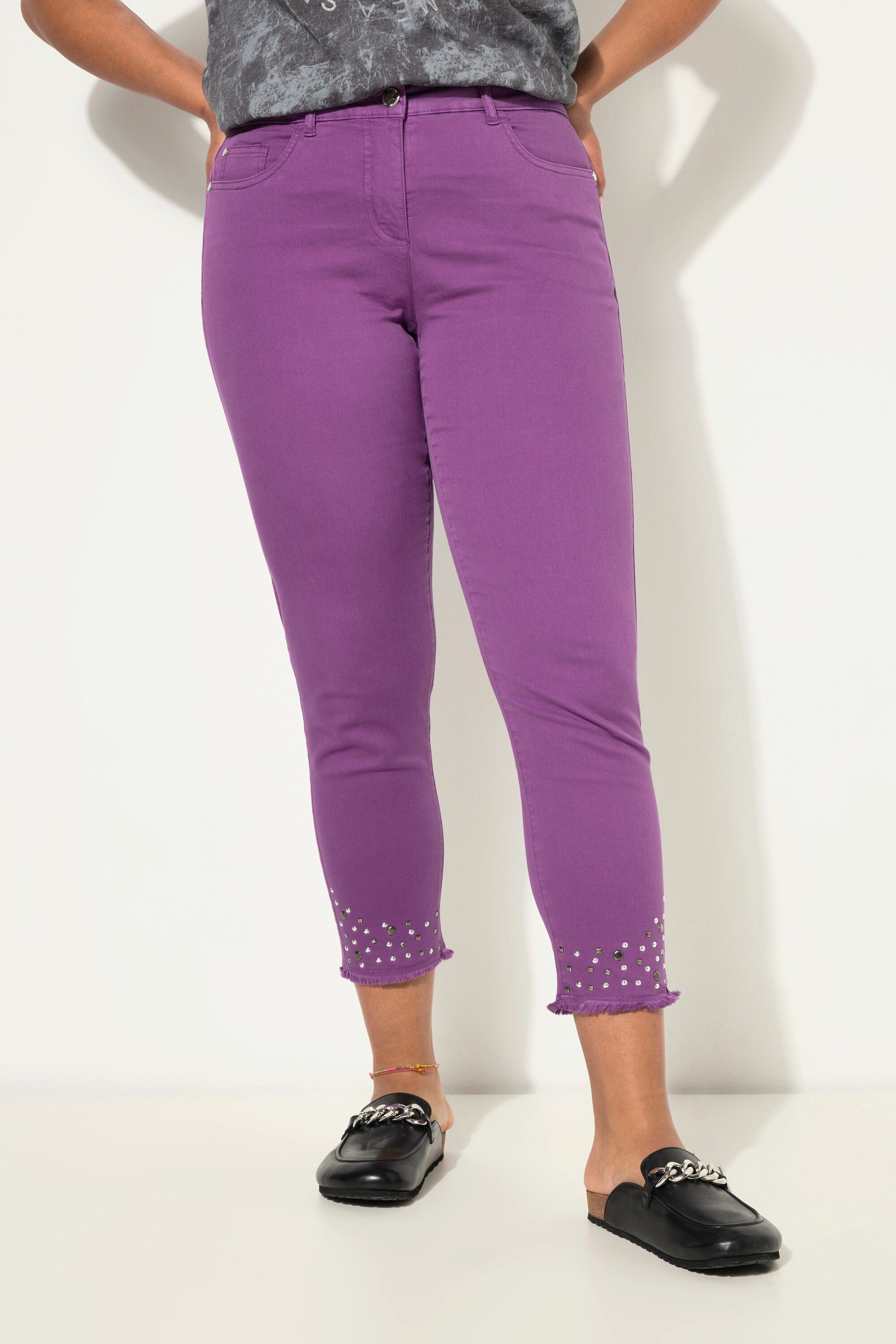 Angel of Style Röhrenjeans 7/8-Twillhose verzierter günstig online kaufen