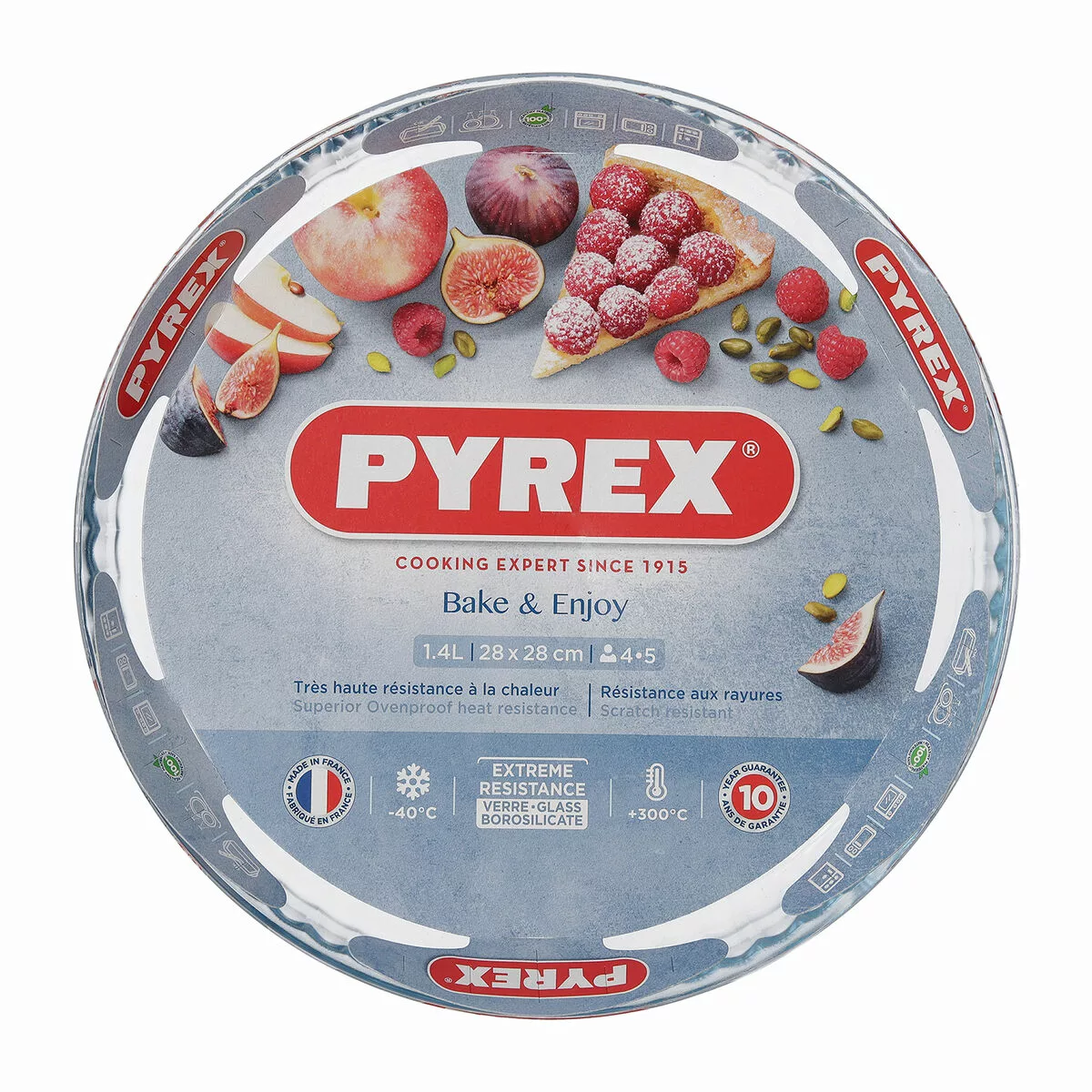 Backform Pyrex Classic Vidrio Rund Eben 27,7 X 27,7 X 3,5 Cm Durchsichtig ( günstig online kaufen