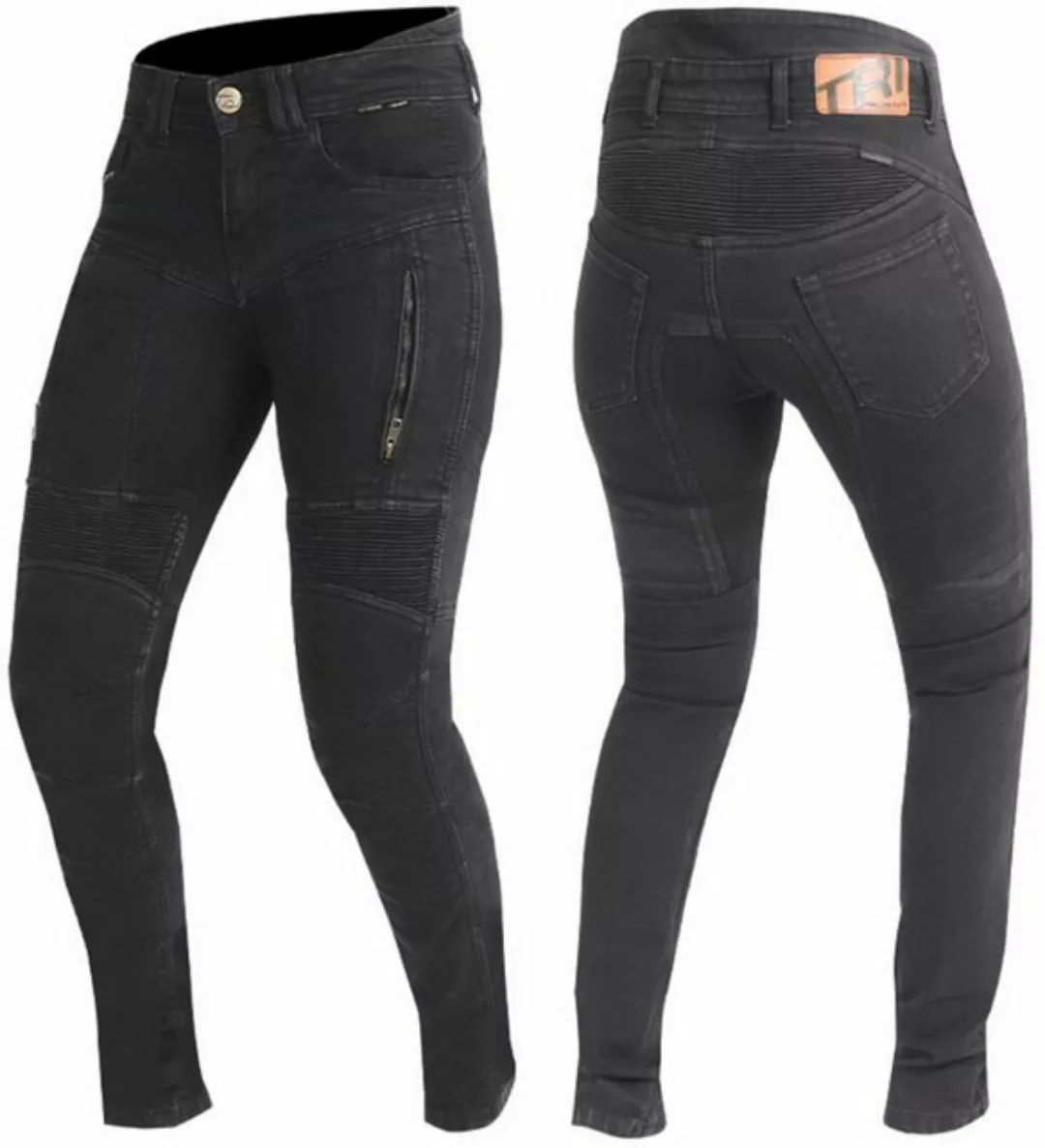 Trilobite Motorradhose Parado Black Monolayer Slim Damen Motorrad Jeans günstig online kaufen