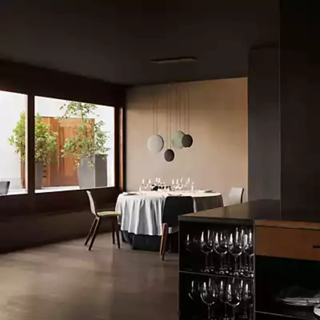 Vibia Cosmos 2515 Pendelleuchte LED 4-flammig, grün/hellgrau/dunkelbraun günstig online kaufen