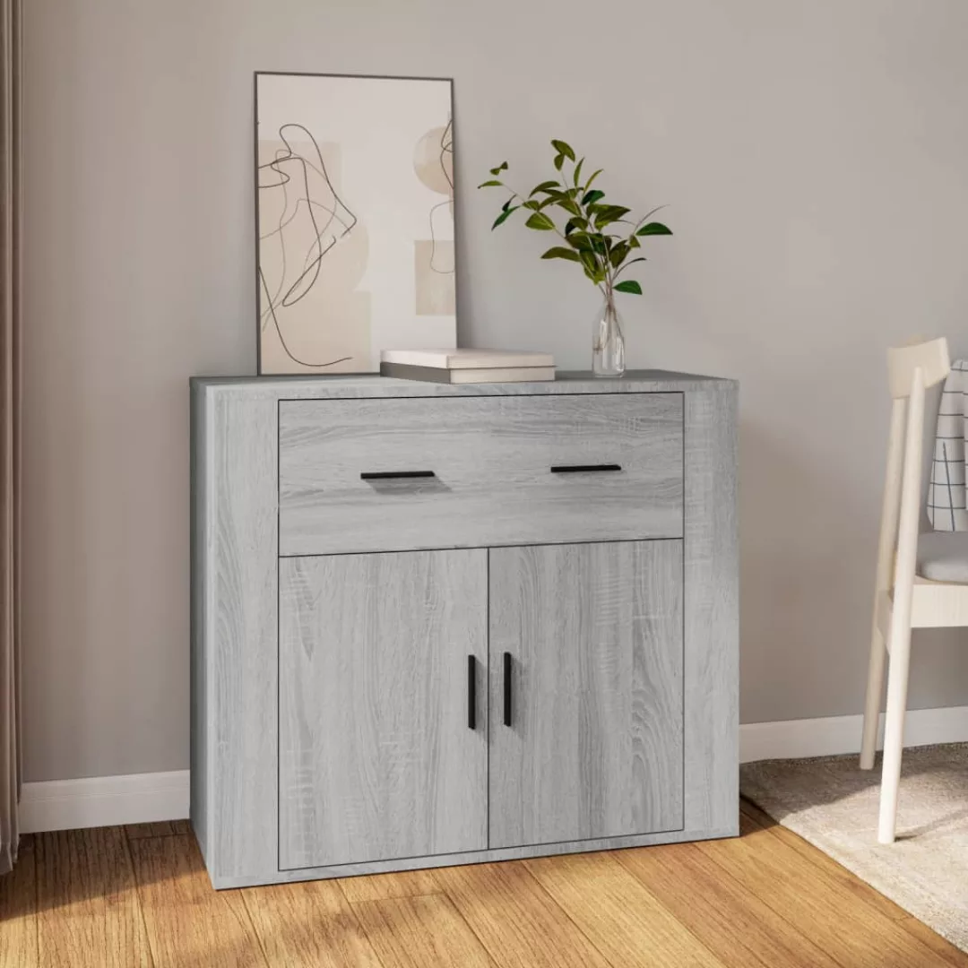 Vidaxl Sideboard Grau Sonoma 80x33x70 Cm Holzwerkstoff günstig online kaufen