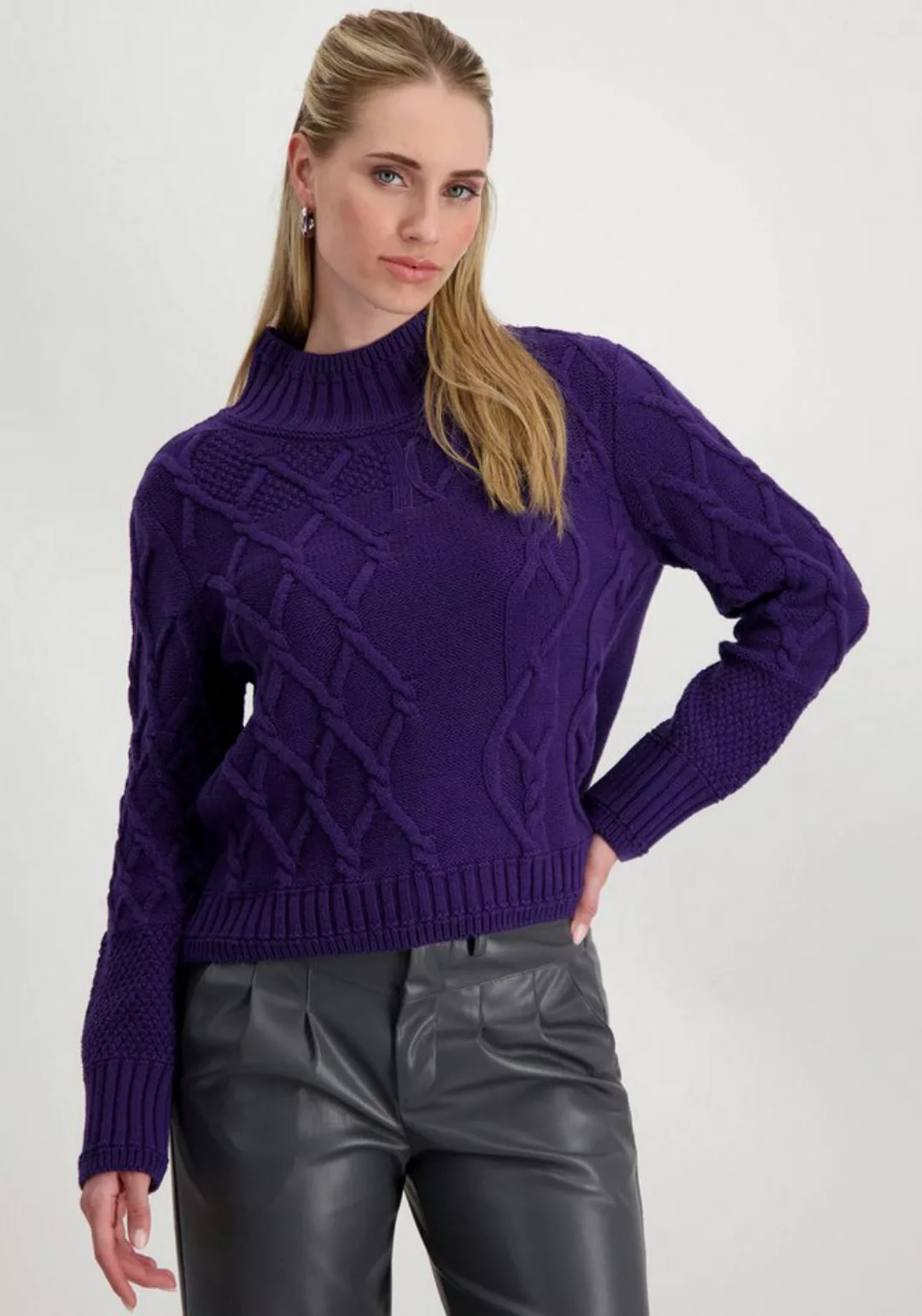 Monari Strickpullover Strickmuster, figurbetont günstig online kaufen