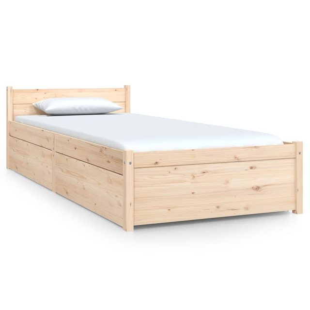 furnicato Bettgestell Bett mit Schubladen 75x190 cm (1-tlg) günstig online kaufen