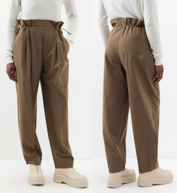 MONCLER Paperbag-Hose MONCLER Paperbag Trousers Edit Hose Twill wide-leg Lo günstig online kaufen
