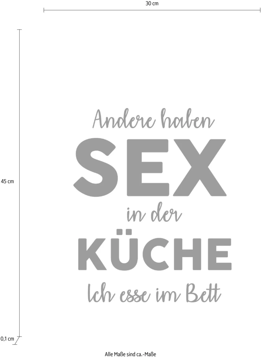 queence Wanddekoobjekt "Andere haben Sex in der ...", Schriftzug auf Stahlb günstig online kaufen