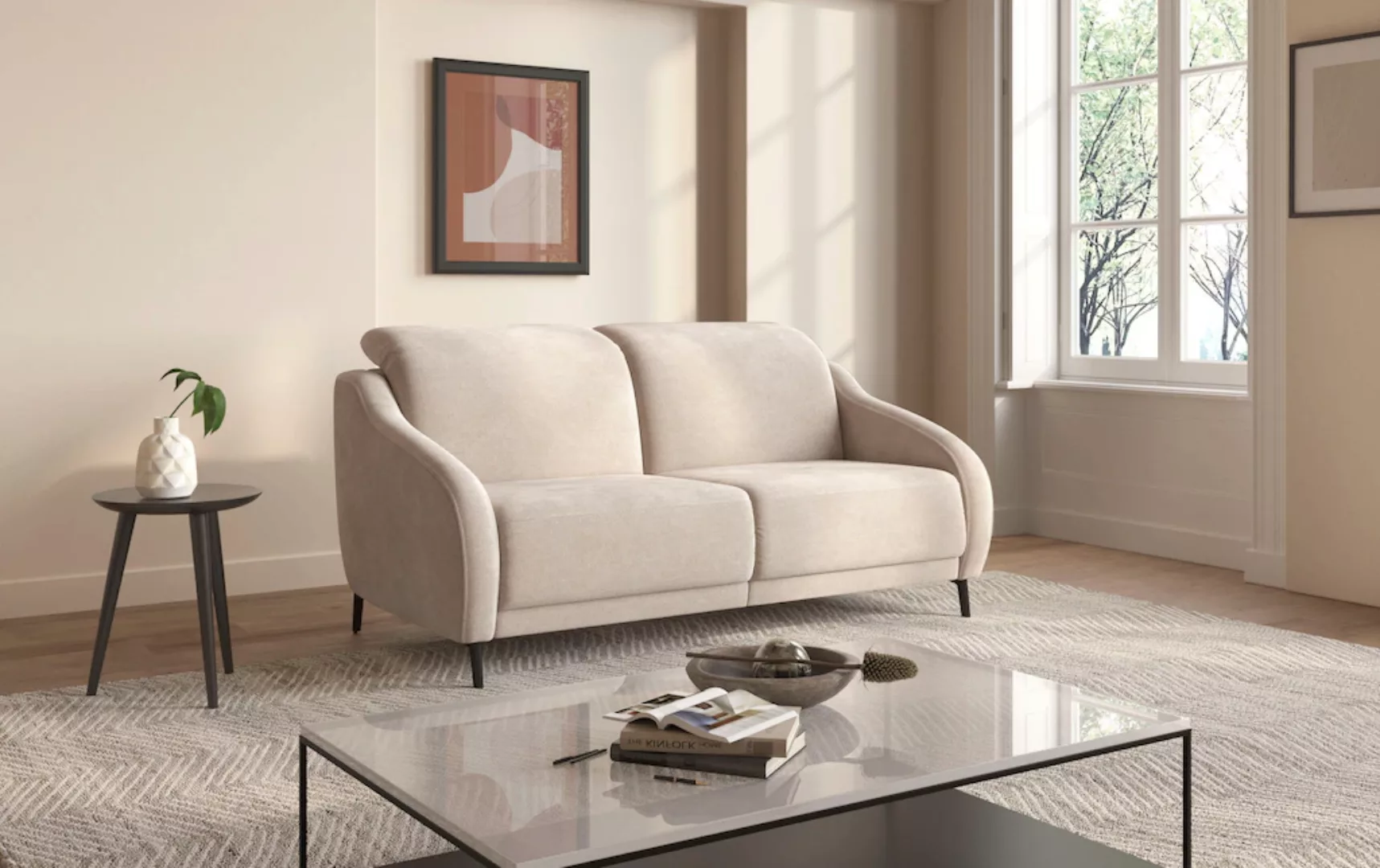 sit&more 3-Sitzer »Blues«, wahlweise mit Klapptisch und USB günstig online kaufen