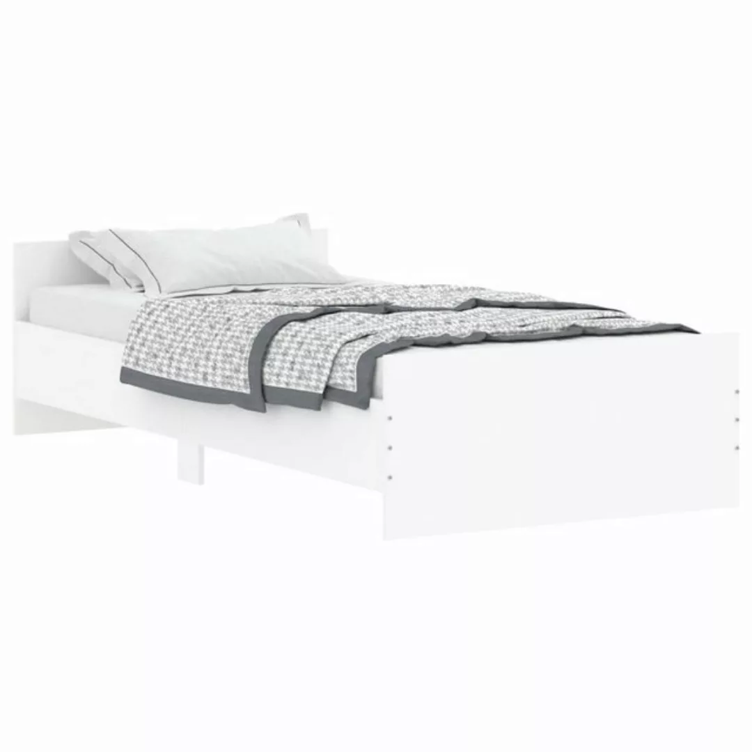 furnicato Bett Bettgestell Weiß 100x200 cm Holzwerkstoff günstig online kaufen