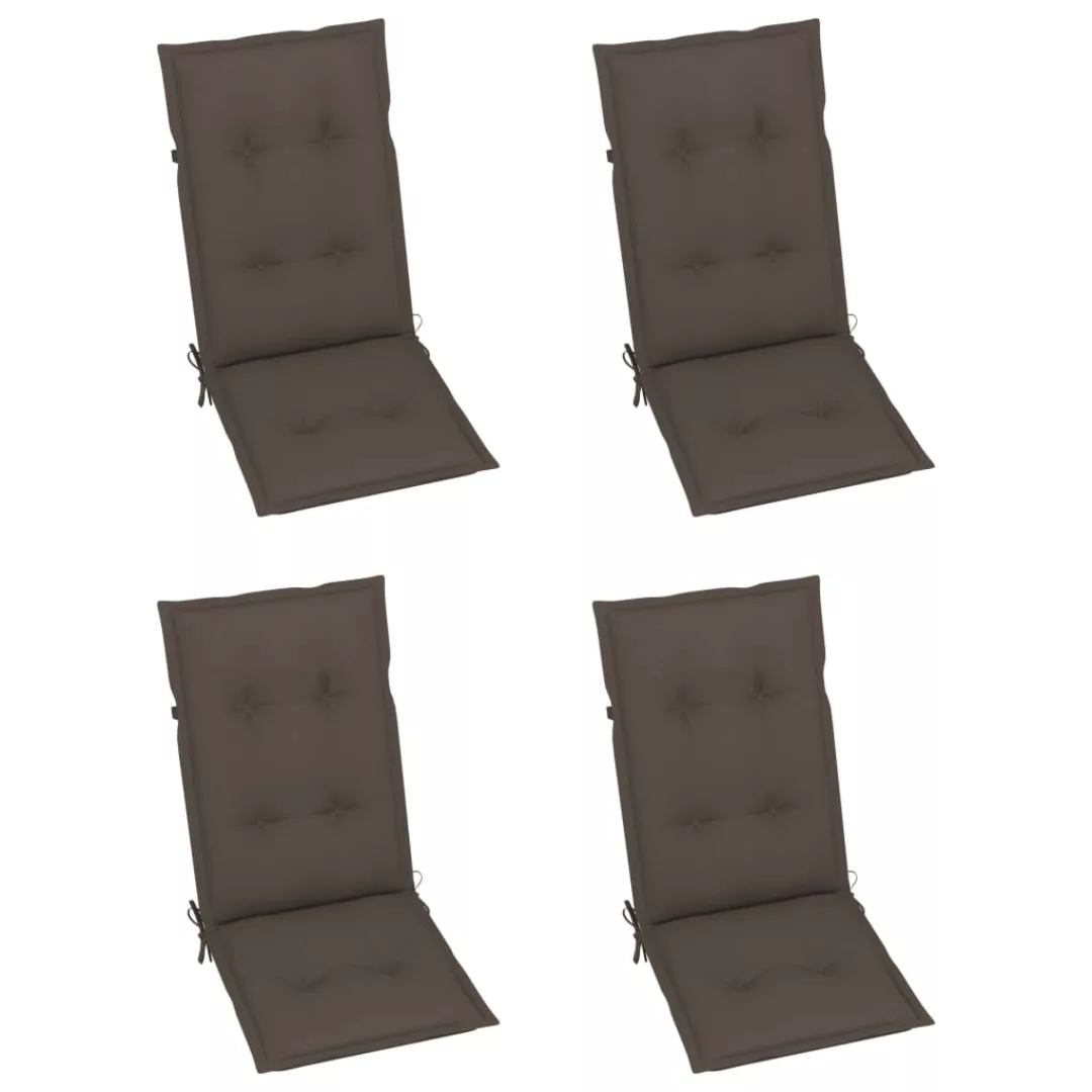 Gartenstuhlauflagen 4 Stk. Taupe 120x50x7 Cm günstig online kaufen