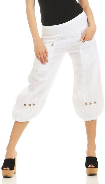 malito more than fashion Caprihose 1575 Damen 3/4 Leinenhose günstig online kaufen