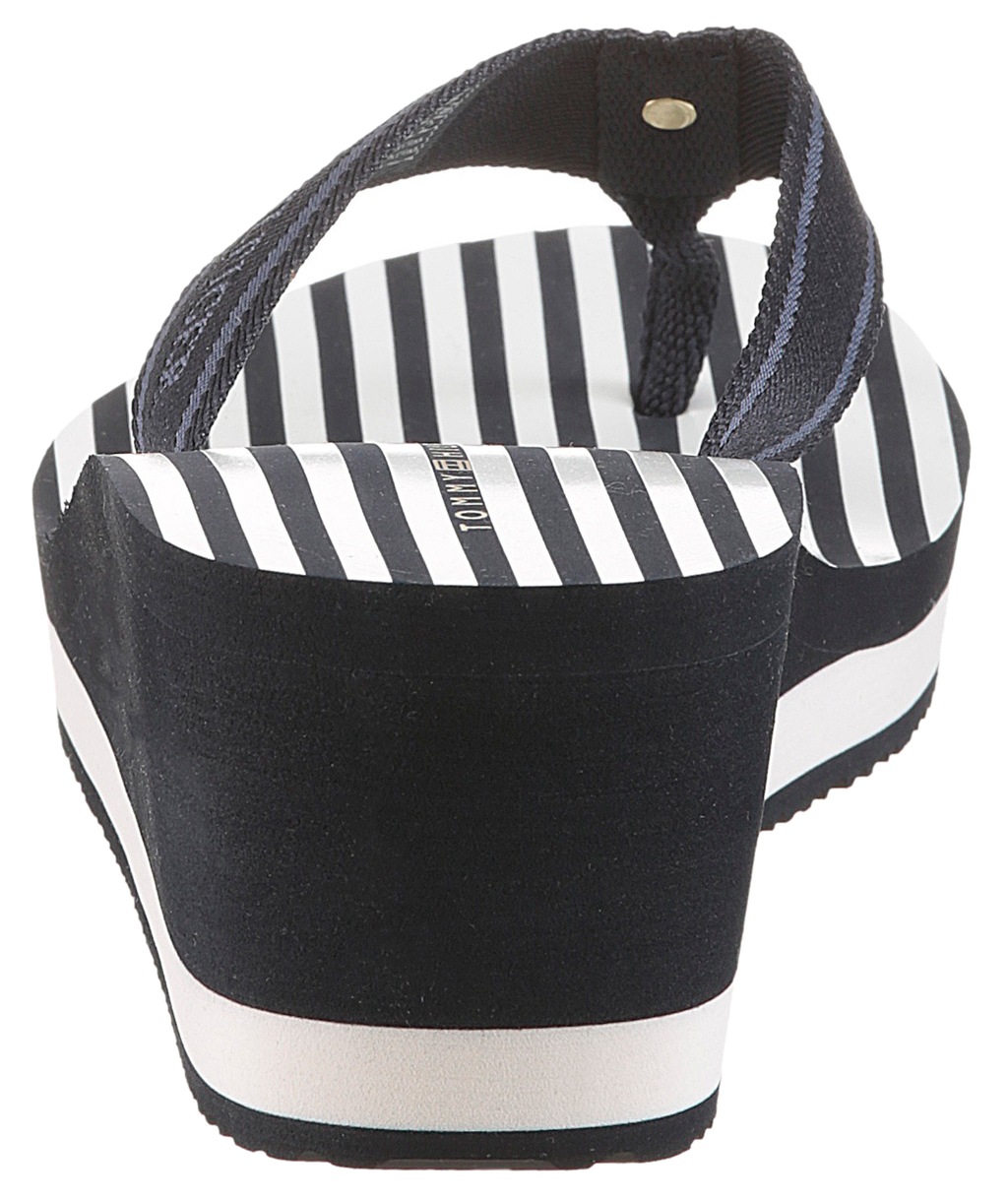 Tommy Hilfiger Dianette "TH STRIPES WEDGE BEACH SANDAL", Zehentrenner, Somm günstig online kaufen