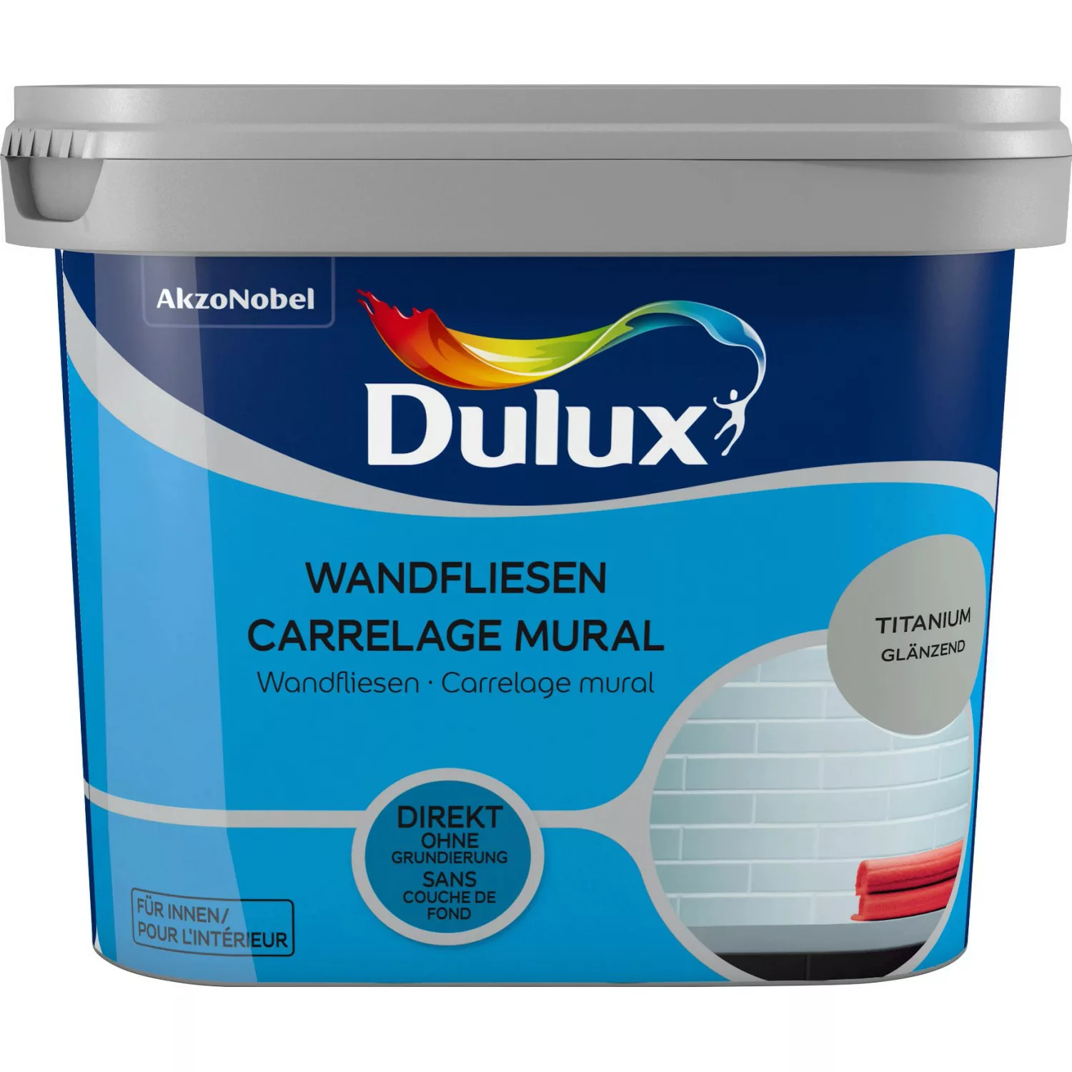 Dulux Fresh Up Wandfliesenlack Glänzend Titanium 750 ml günstig online kaufen