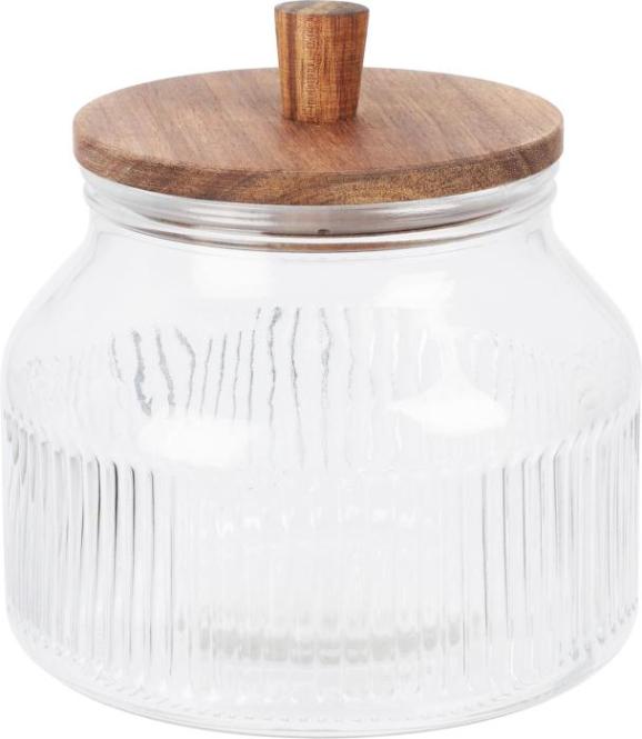 VORRATSGLAS 1 Stück mit Deckel Rund transparent Glas Weiß, Braun günstig online kaufen