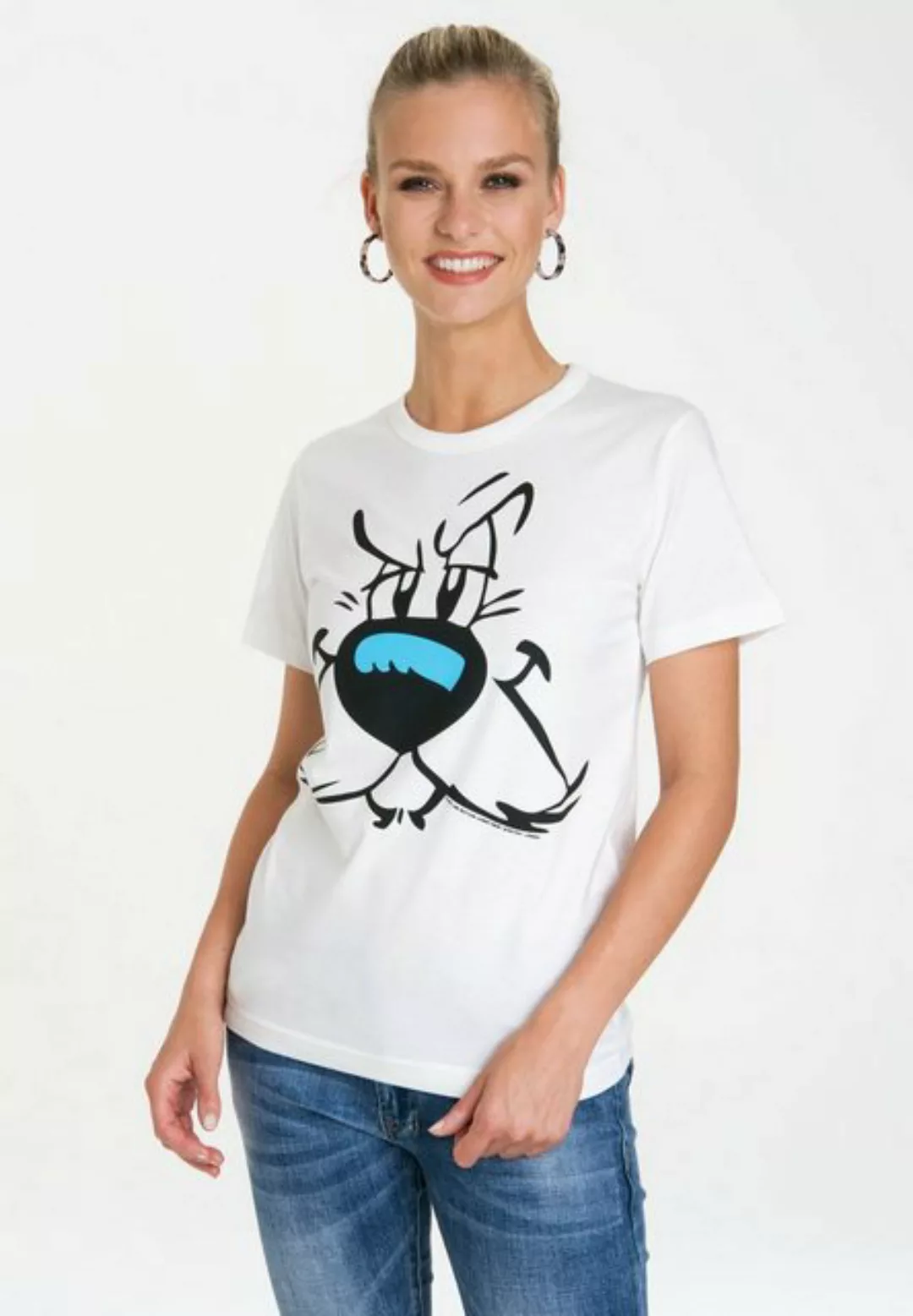 LOGOSHIRT T-Shirt "Idefix – Faces", mit lizenziertem Originaldesign günstig online kaufen