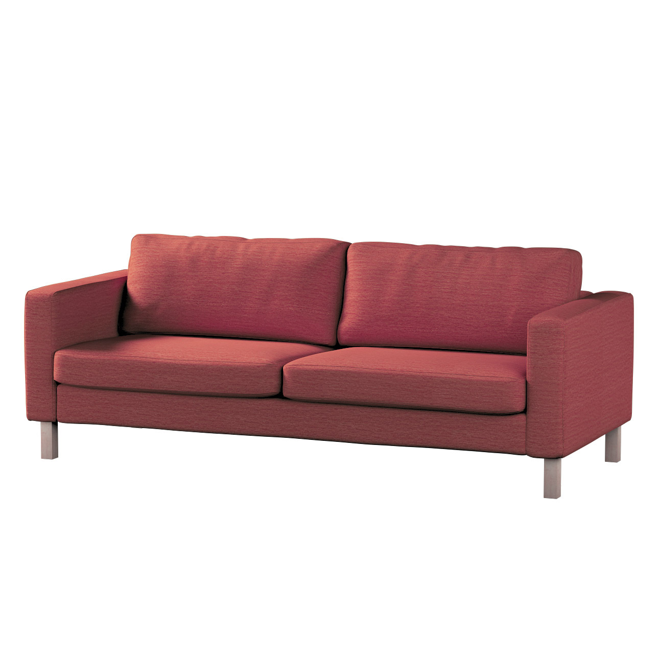 Bezug für Karlstad 3-Sitzer Sofa nicht ausklappbar, kurz, ziegelrot, Bezug günstig online kaufen