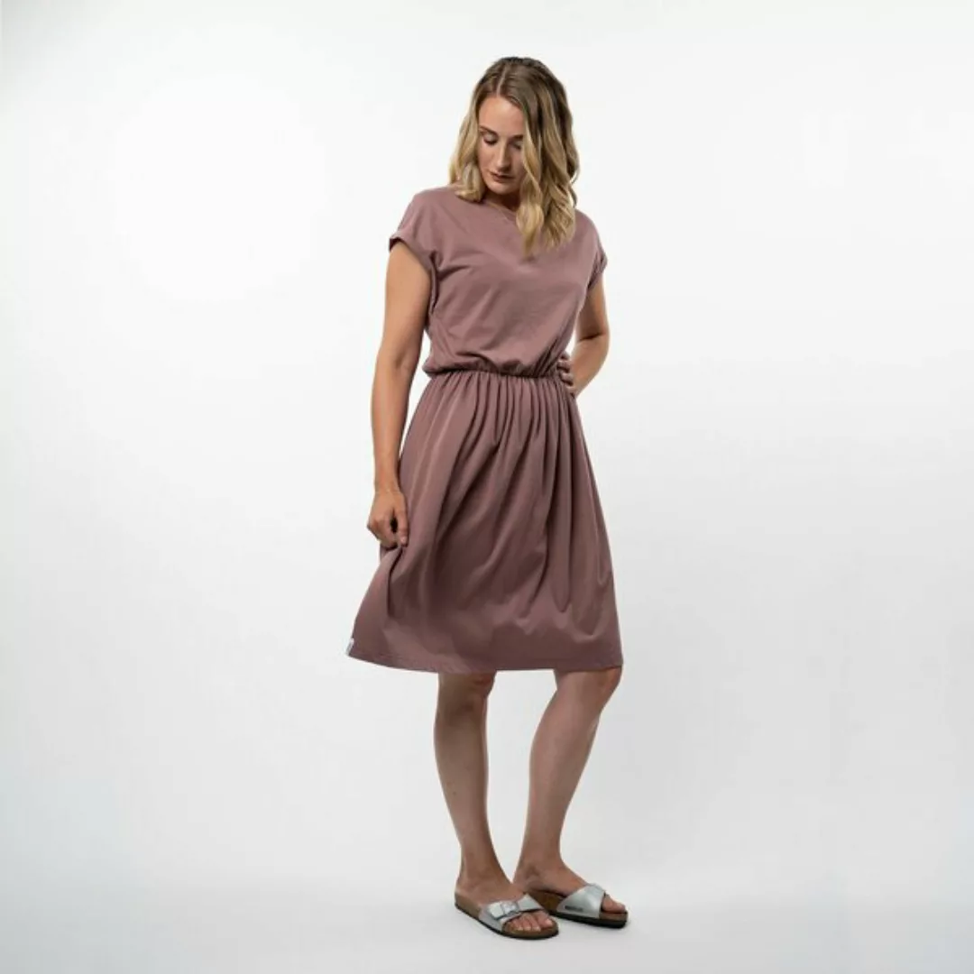 Joseva - Kleid Aus Biobaumwoll-mix, Schwarz/taupe günstig online kaufen