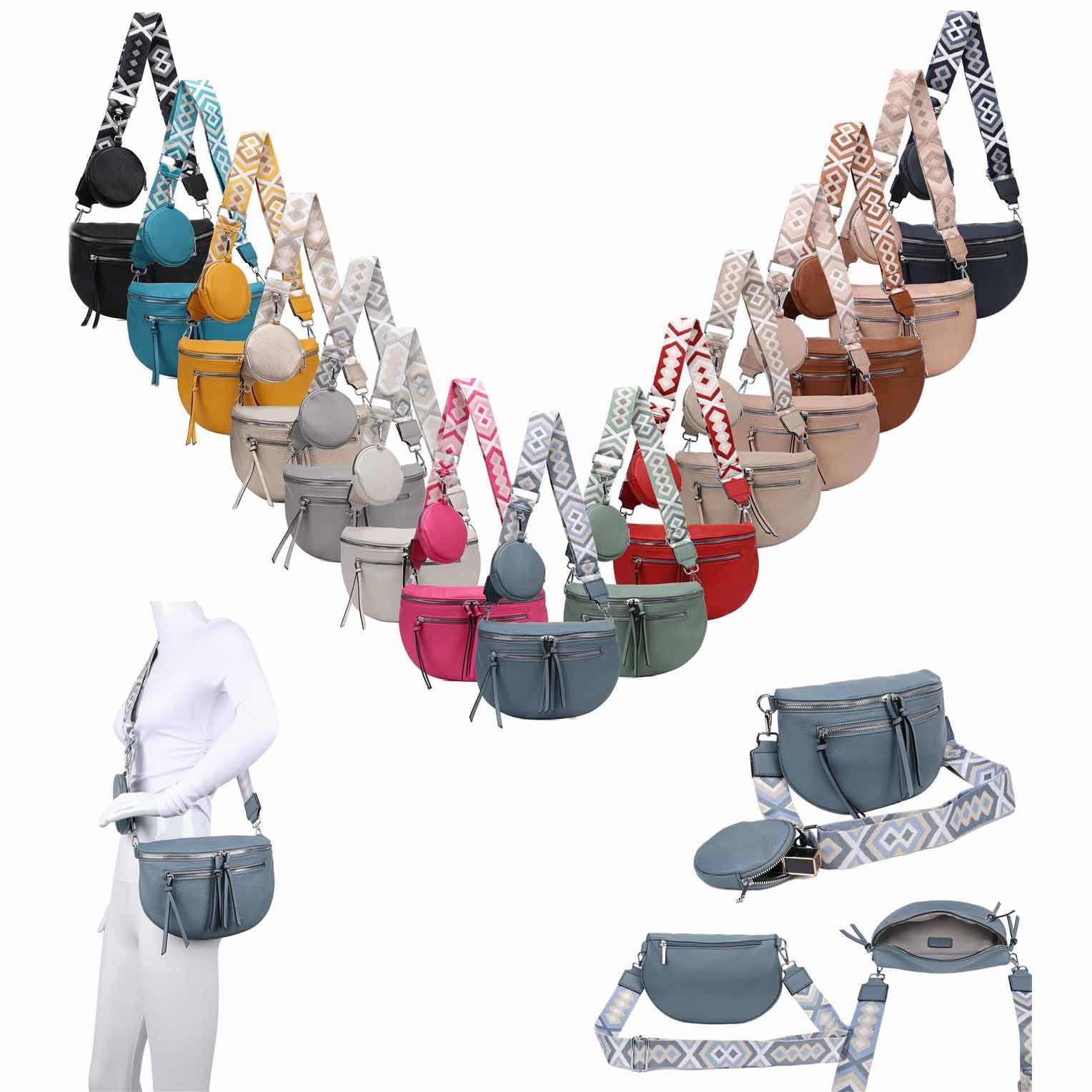 ITALYSHOP24 Bauchtasche Damen Brusttasche Crossover Umhängetasche günstig online kaufen