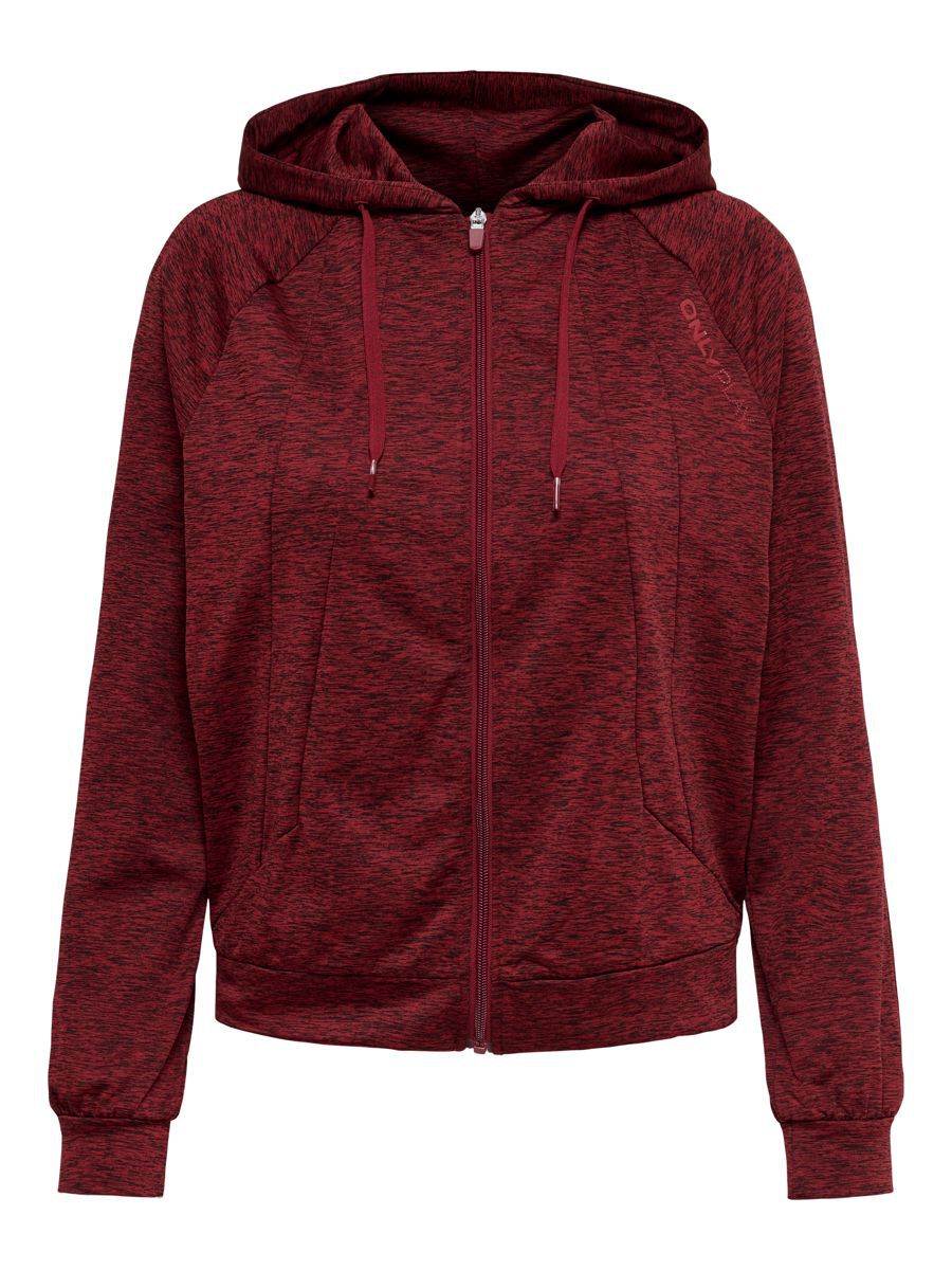 ONLY Reißverschluss-sport- Hoodie Damen Rot günstig online kaufen