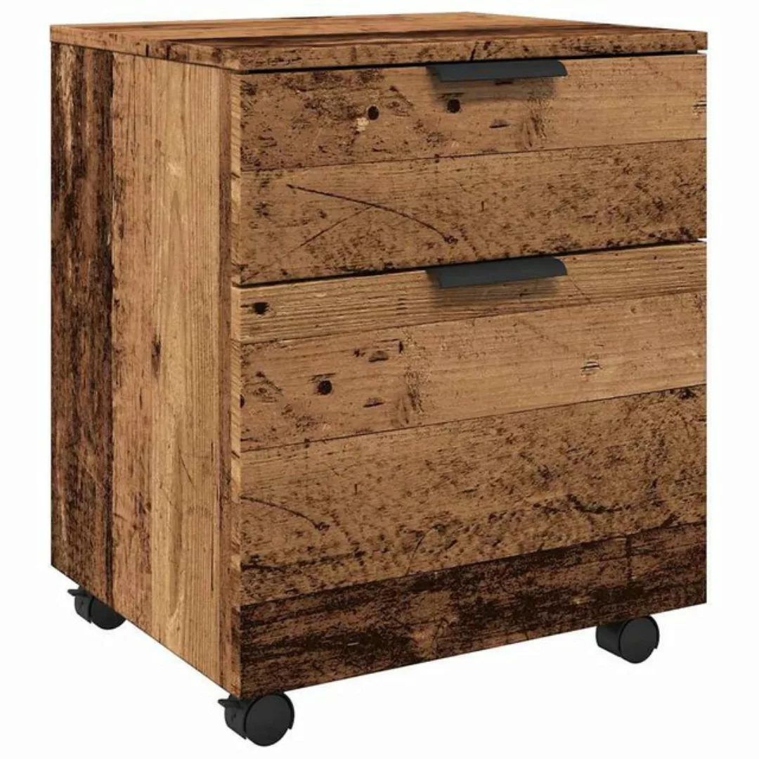 vidaXL Aktenschrank Mobiler Aktenschrank mit Rollen Altholz 45x38x54 cm günstig online kaufen