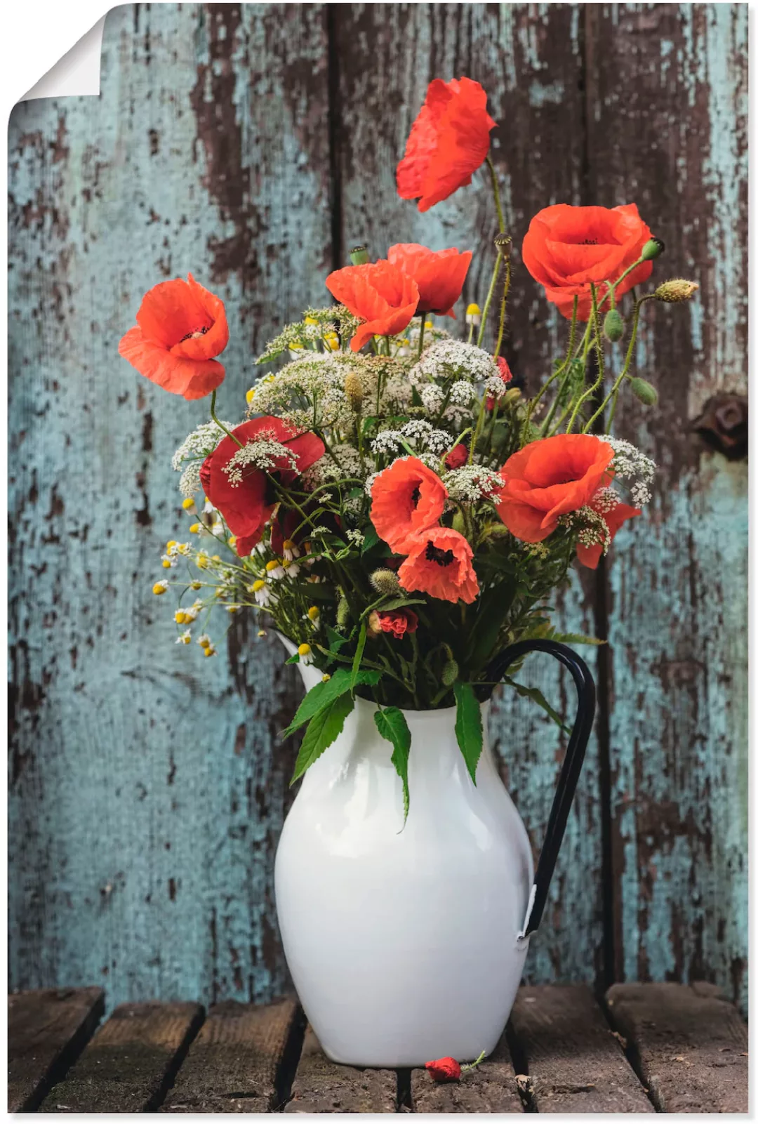 Artland Wandbild "Krug mit Mohnblumen", Blumen, (1 St.), als Alubild, Outdo günstig online kaufen