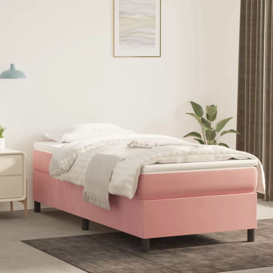 Vidaxl Boxspringbett Rosa 80x200 Cm Samt günstig online kaufen