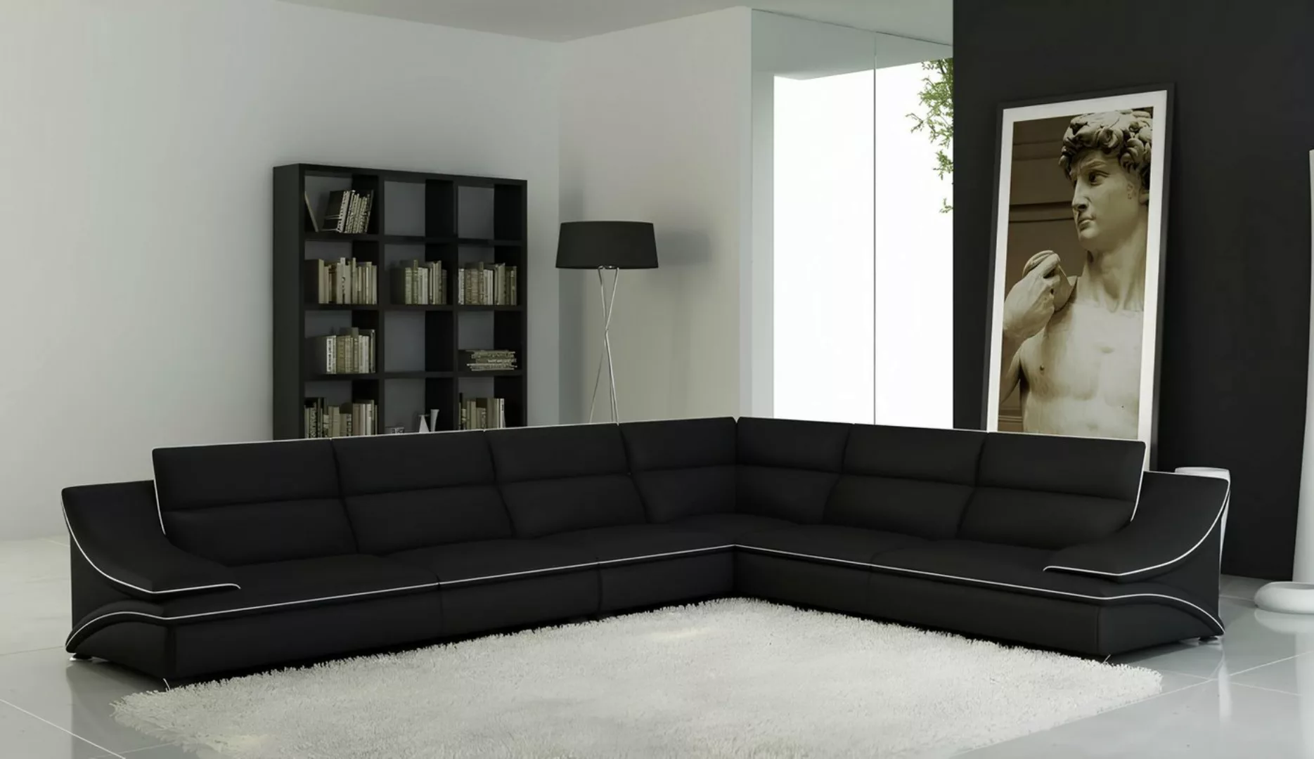 Xlmoebel Ecksofa Designer-Sofa mit USB-Anschluss und großem Polster aus Led günstig online kaufen