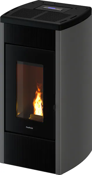 Freepoint Pelletofen Duke Airtight Silberfarben 15,5kW EEK:A+ günstig online kaufen