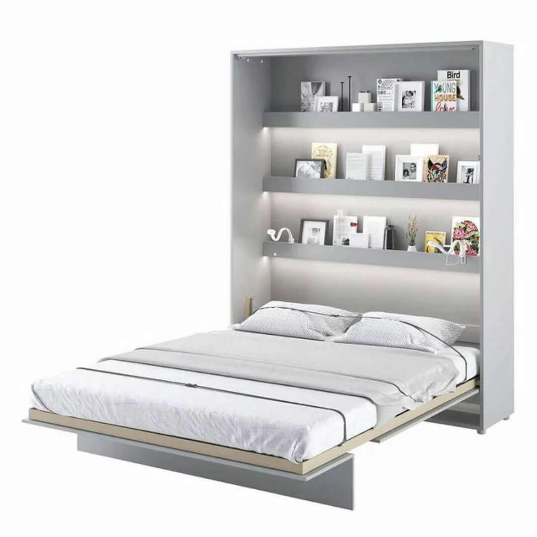 yourhouse24 Schrankbett Bed Concept Wandklappbett Vertikal Gästebett Grau 9 günstig online kaufen