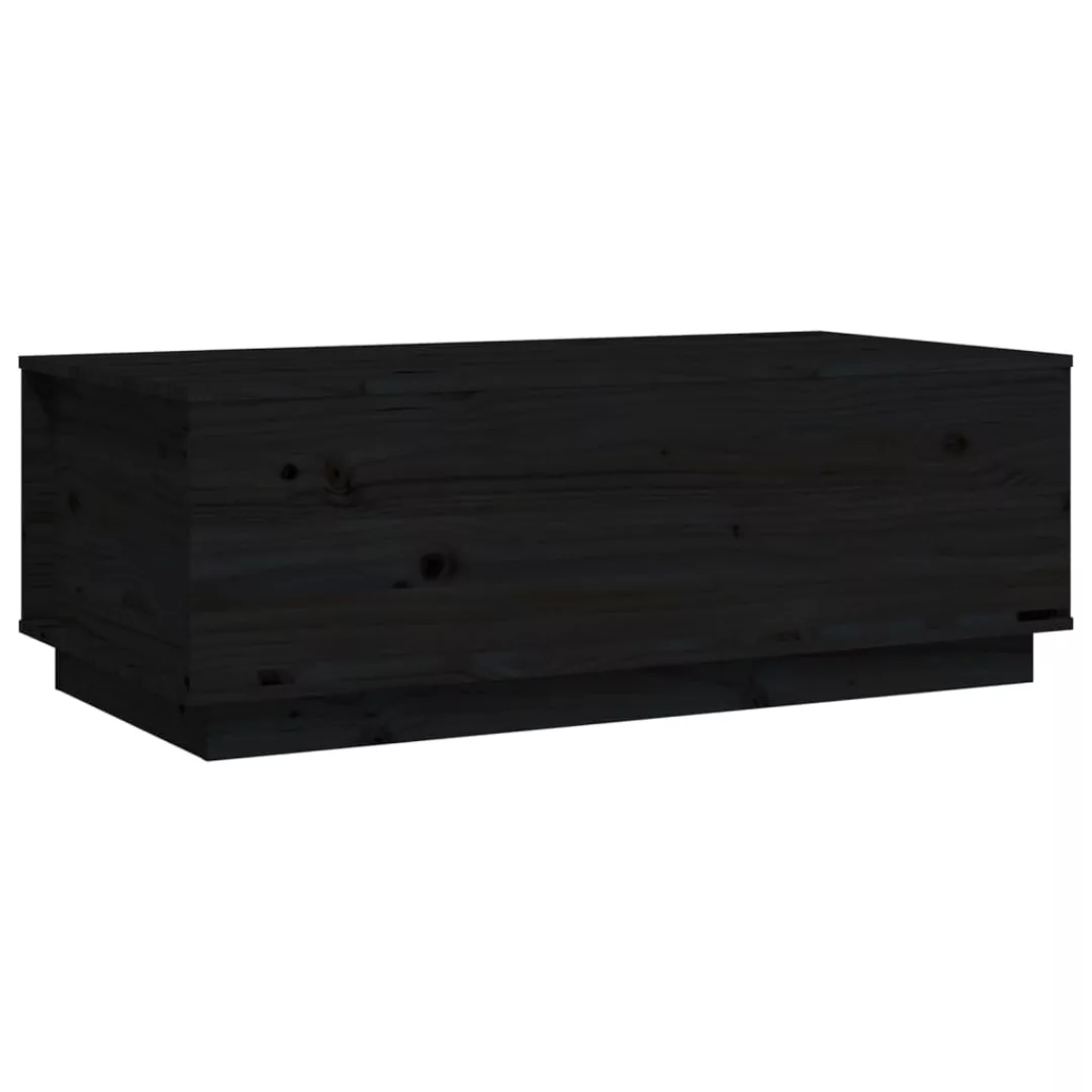 Vidaxl Couchtisch Schwarz 100x50x35 Cm Massivholz Kiefer günstig online kaufen