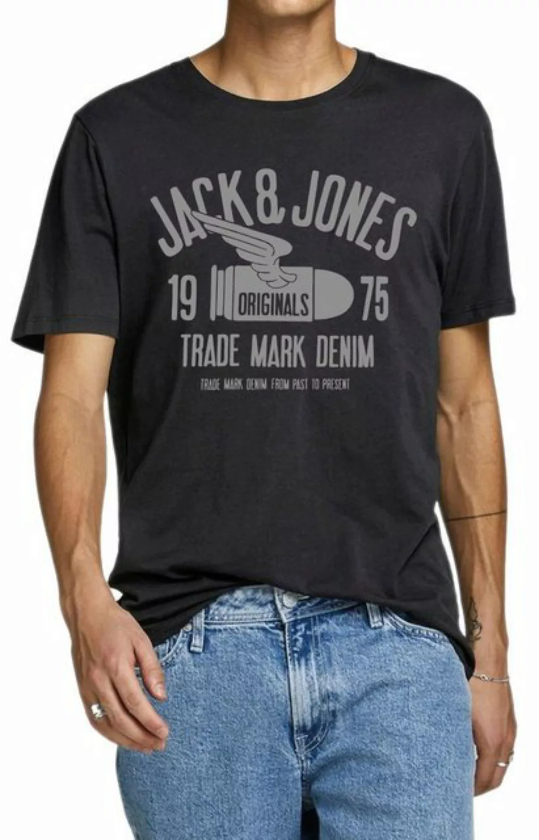 Jack & Jones Print-Shirt Regular Fit T-Shirt mit Rundhalsausschnitt günstig online kaufen