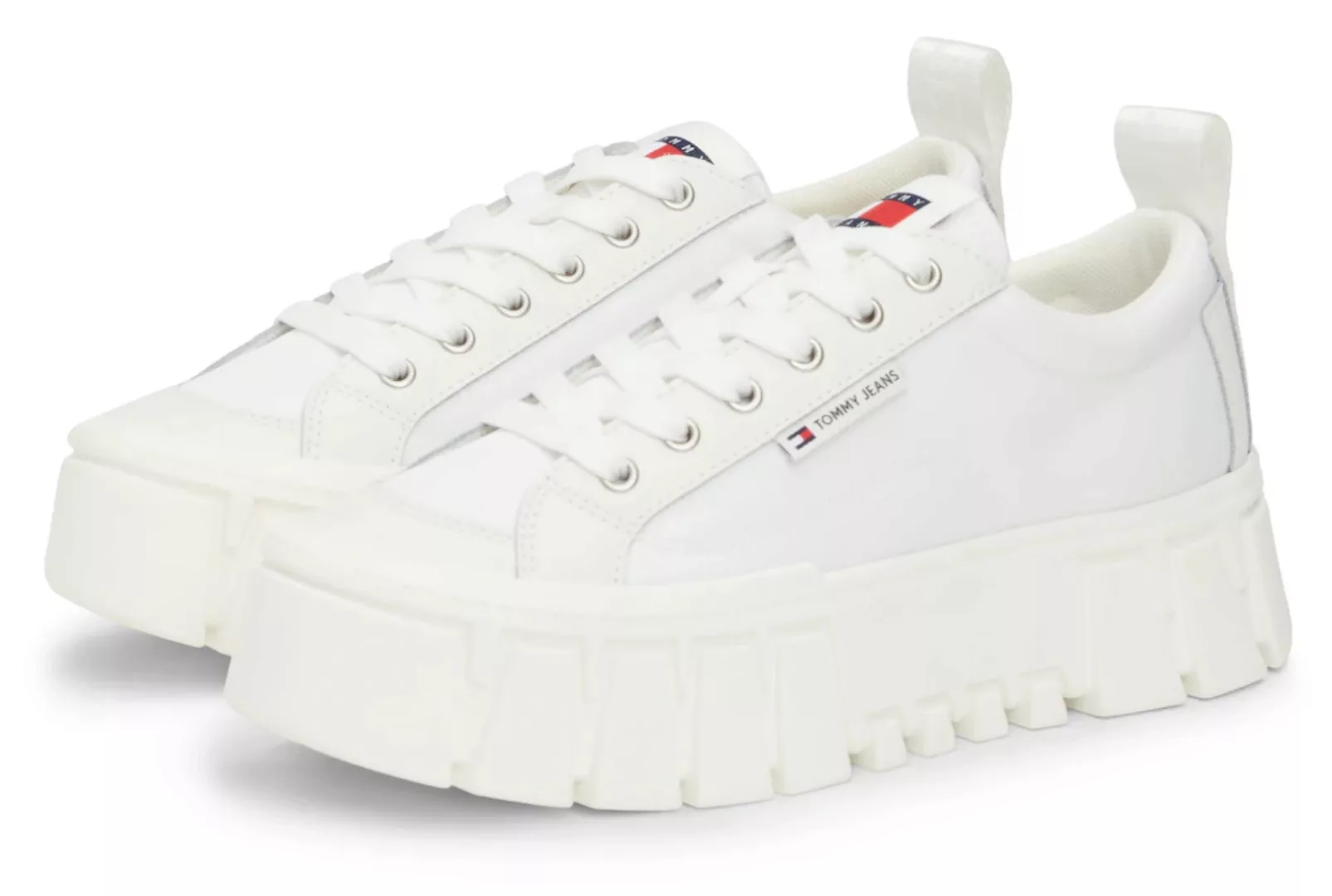 Tommy Jeans Plateausneaker "TJW VULC FLATFORM LC MIX MEDIA", Freizeitschuh, günstig online kaufen