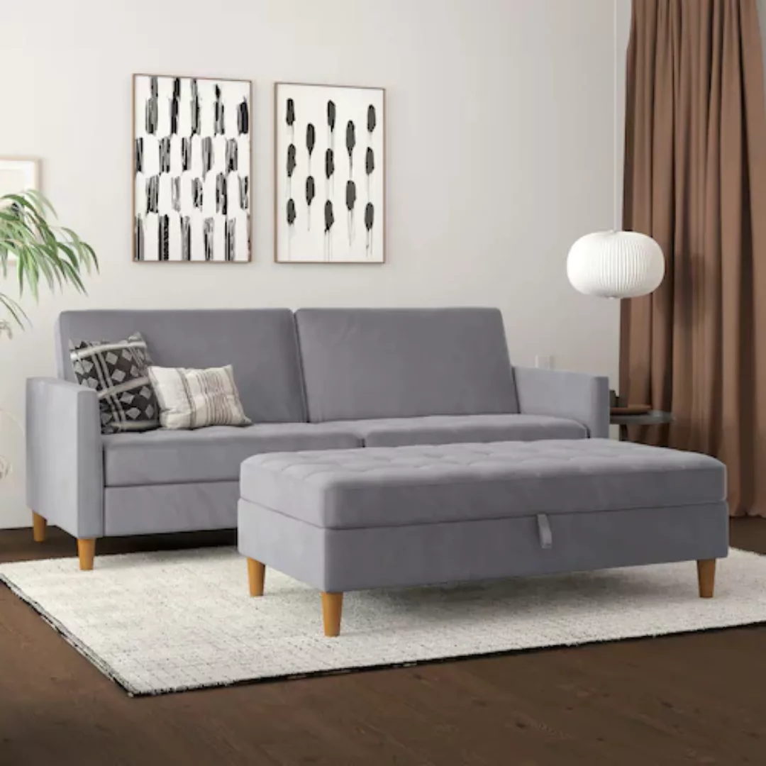 Dorel Home 3-Sitzer »Presley«, Sofa mit Bett-Funktion und verstellbarer Rüc günstig online kaufen