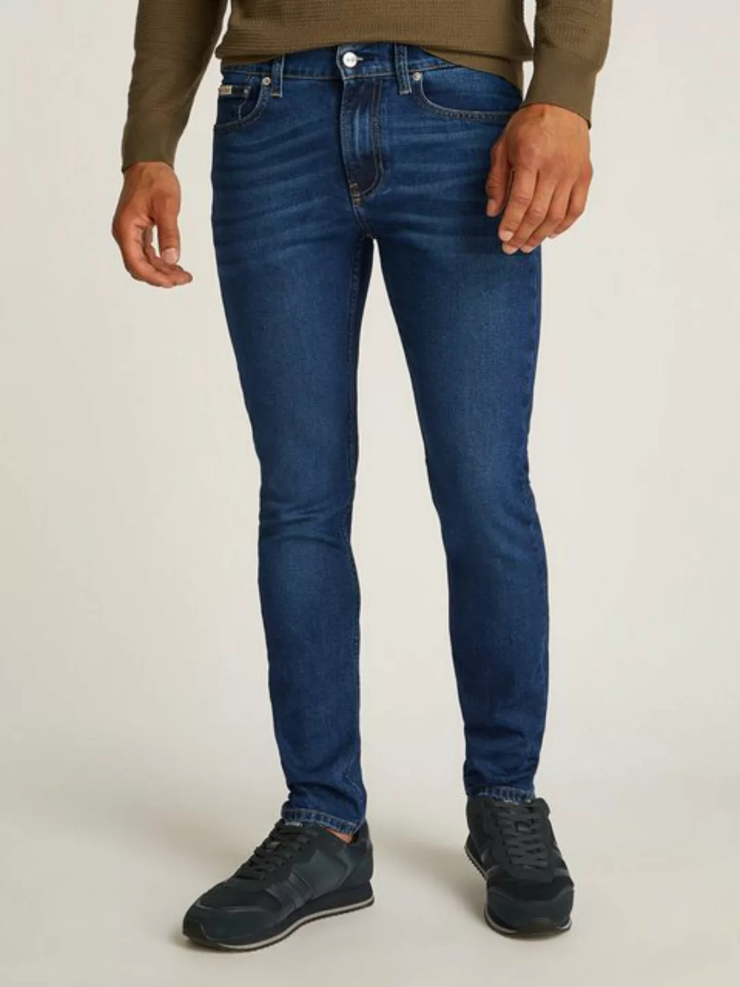 Calvin Klein Jeans Slim-fit-Jeans SLIM TAPER Coinpocket, Logostickerei günstig online kaufen