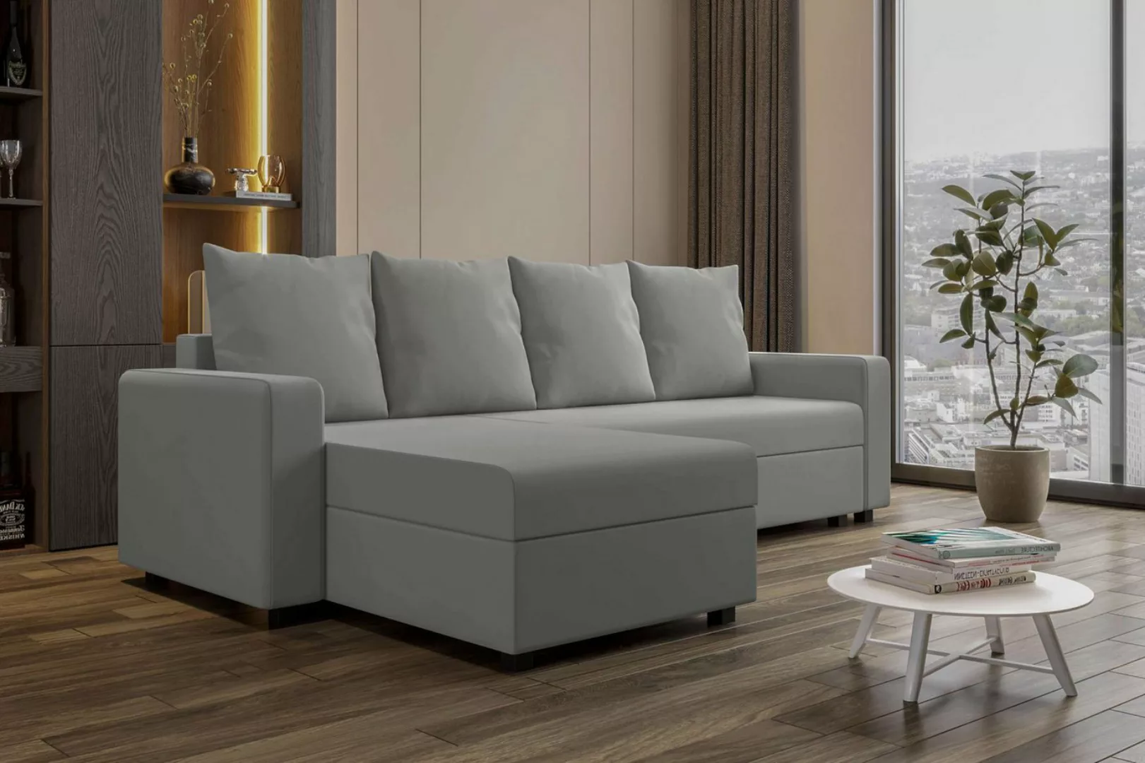 Ecksofa Amara, L-Form, Eckcouch, Sofa, Sitzkomfort, mit Bettfunktion, mit B günstig online kaufen