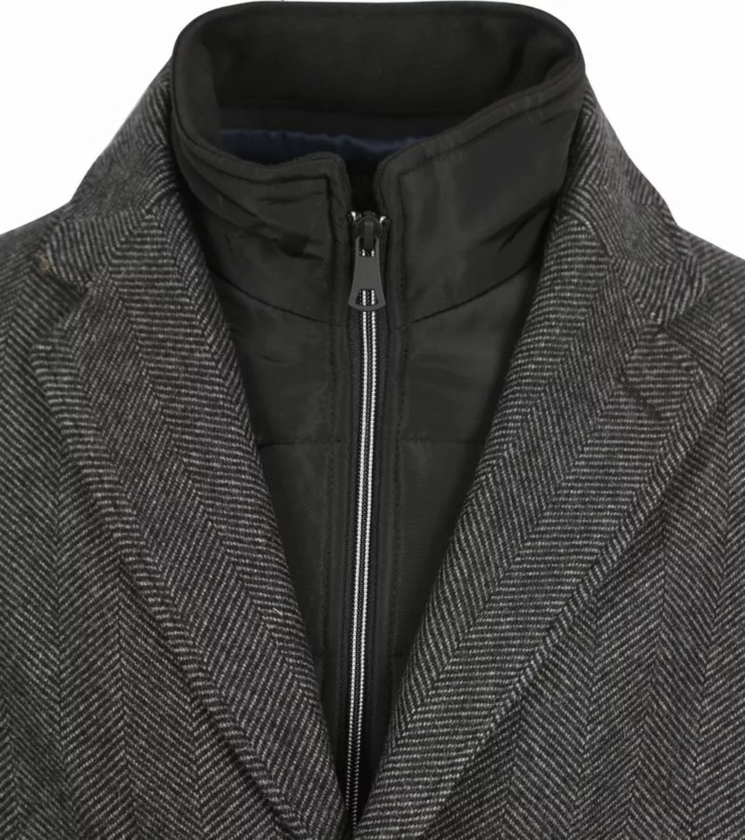 Suitable Job Coat Wolle Herringbone Grau - Größe 46 günstig online kaufen