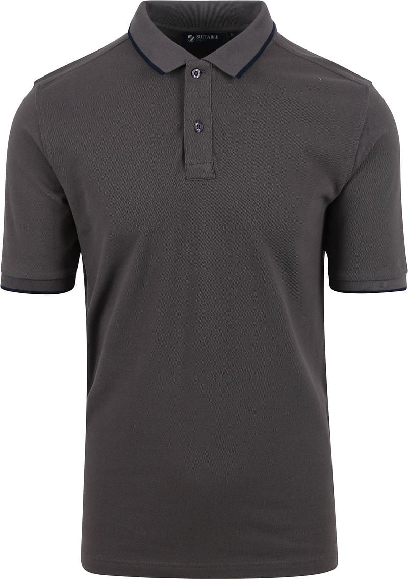 Suitable Respect Poloshirt Tip Ferry Anthrazit - Größe S günstig online kaufen