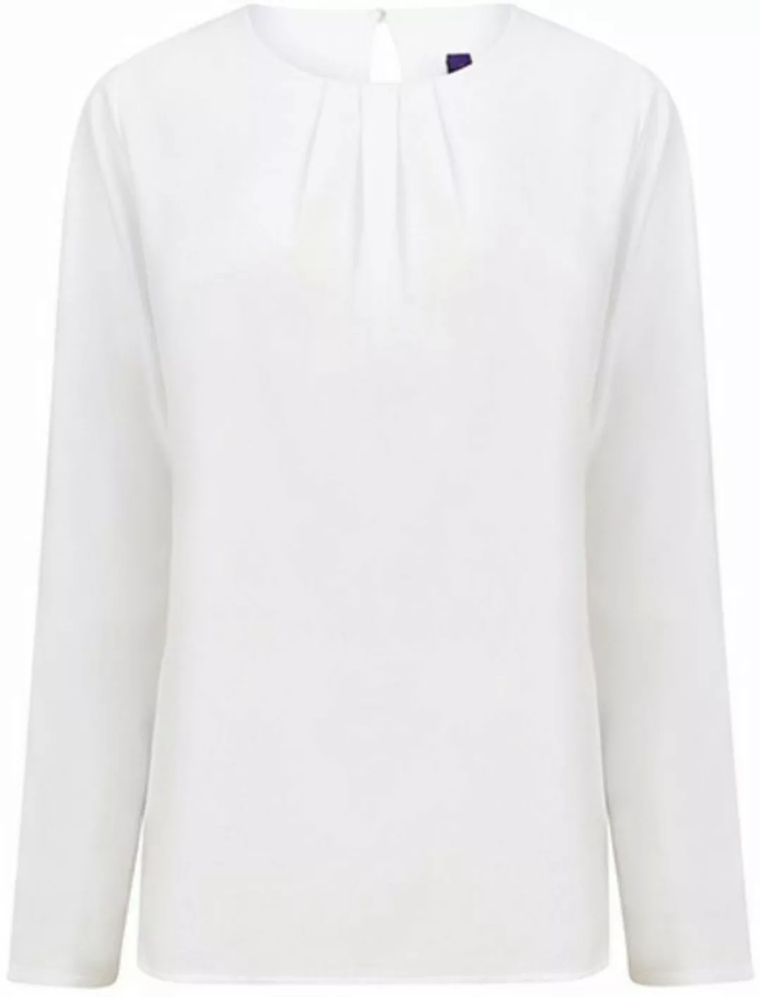 Henbury Sweatshirt Ladies Pleat Front Long Sleeved Blouse günstig online kaufen