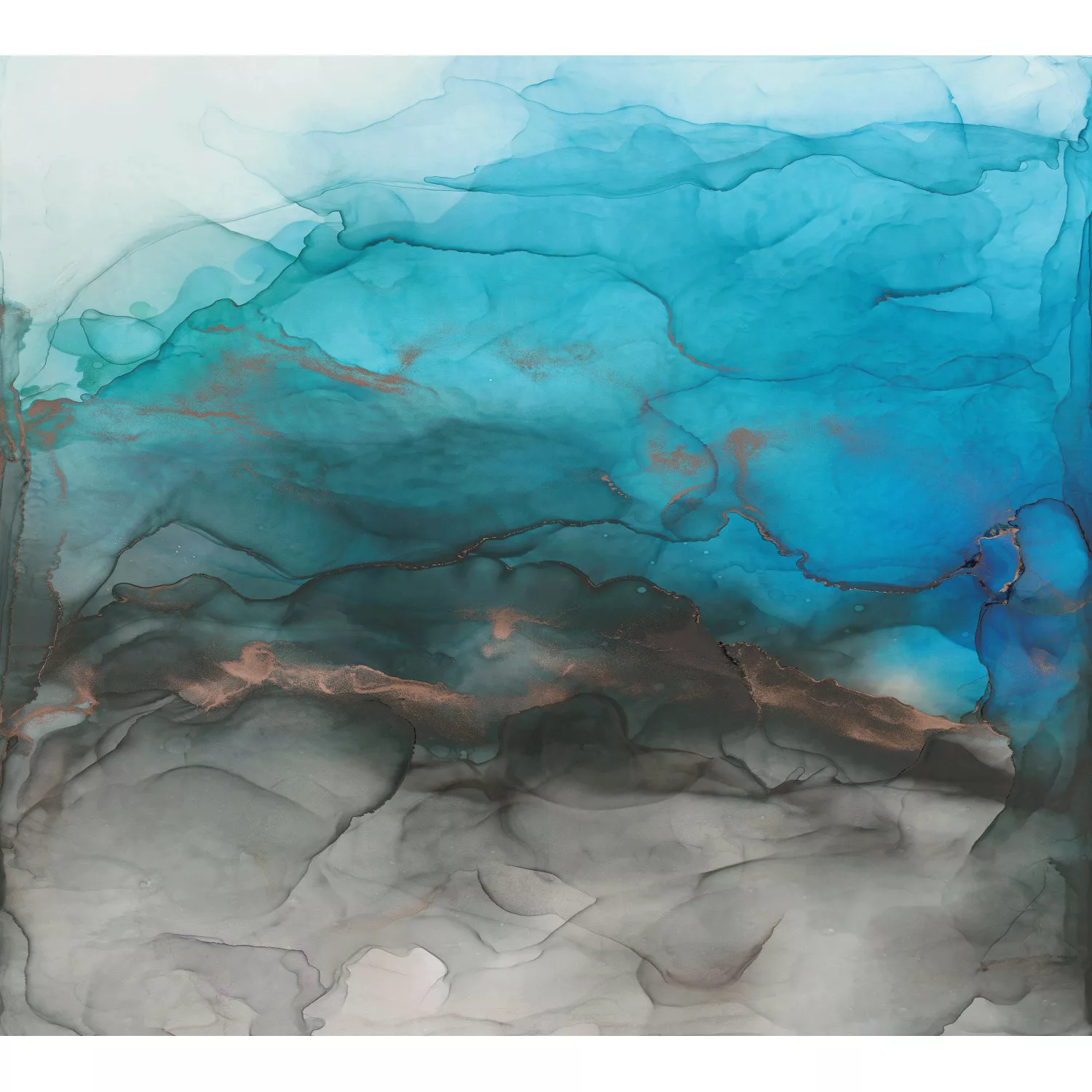 Erismann Fototapete Guido Maria Kretschmer Liquid Blau 3,0m x 2,7m günstig online kaufen