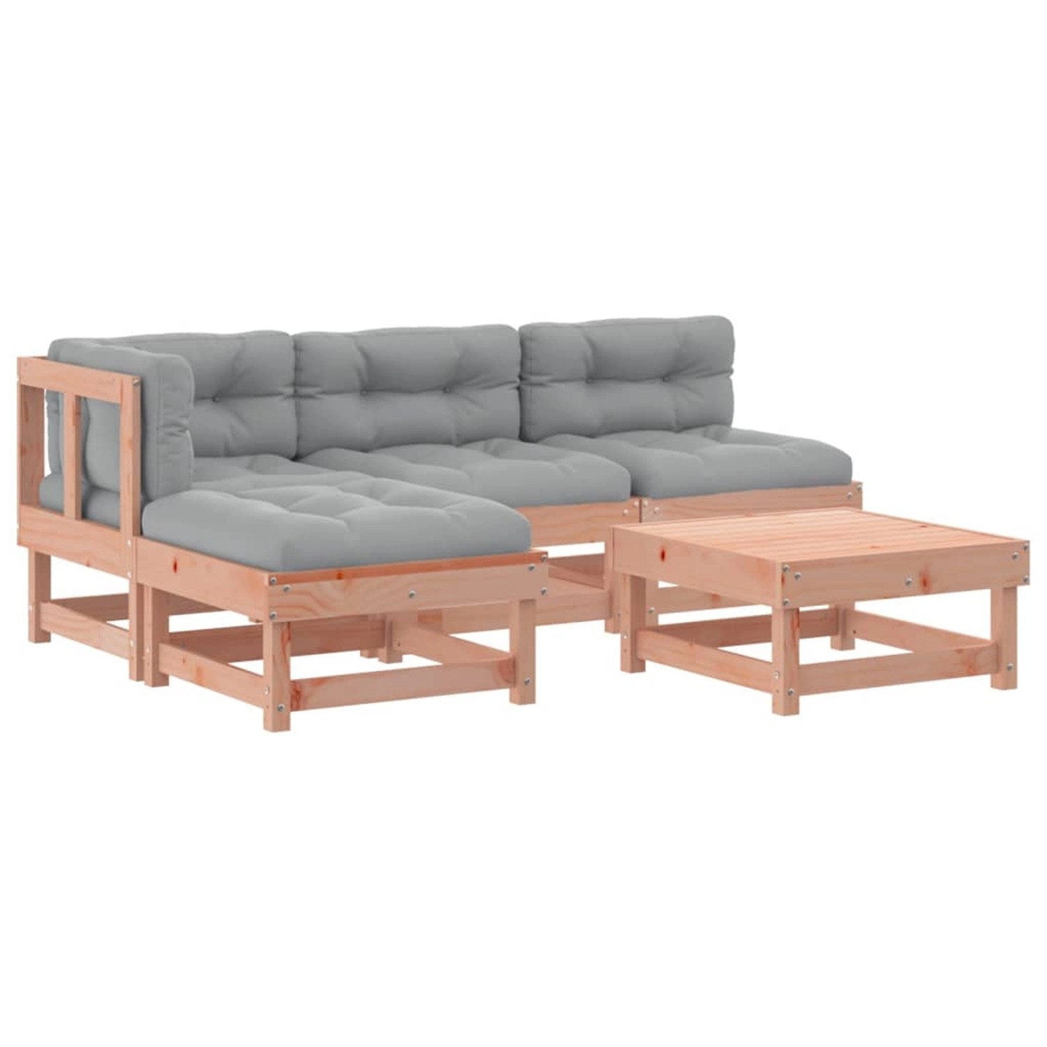 vidaXL 5-Tlg Garten-Lounge-Set mit Kissen Massivholz Douglasie 3186044 günstig online kaufen