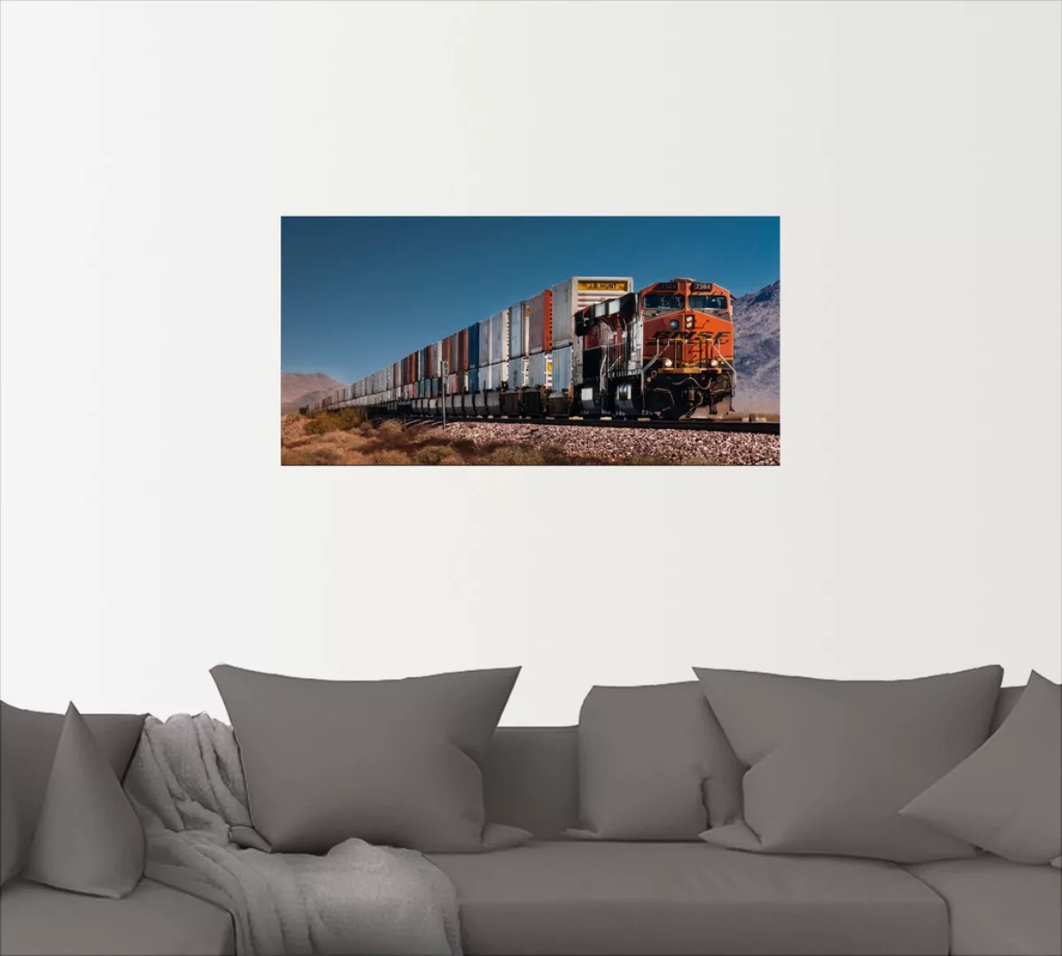 Artland Wandbild "Güterzug BNSF Kalifornien", Züge, (1 St.), als Poster, Wa günstig online kaufen