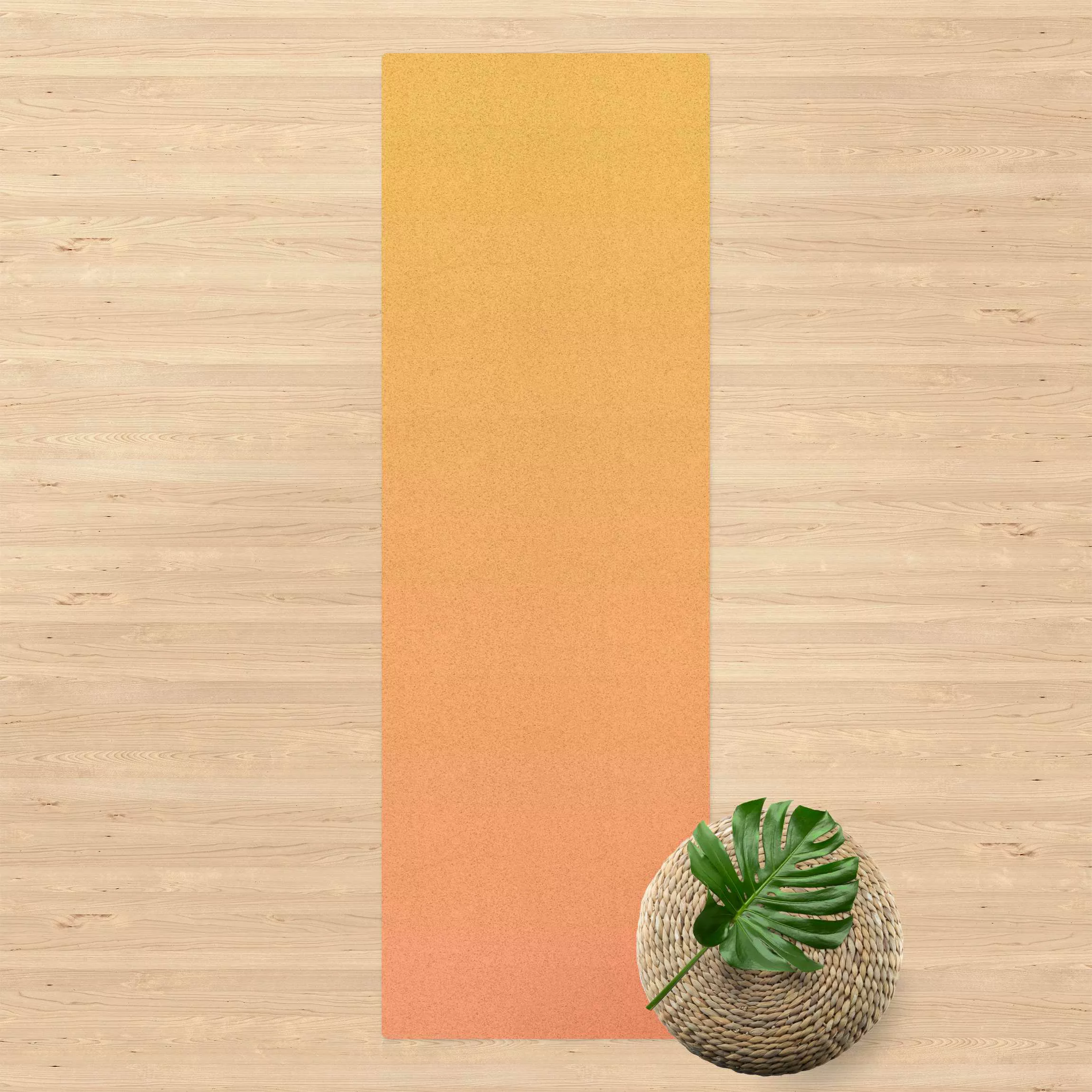 Kork-Teppich Farbverlauf Orange günstig online kaufen