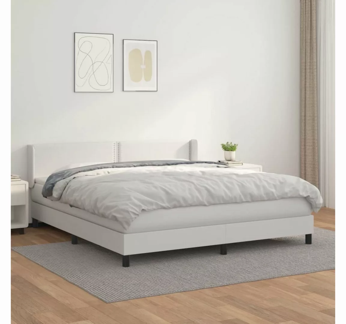 vidaXL Boxspringbett Bett Boxspringbett mit Matratze & Topper Kunstleder ve günstig online kaufen