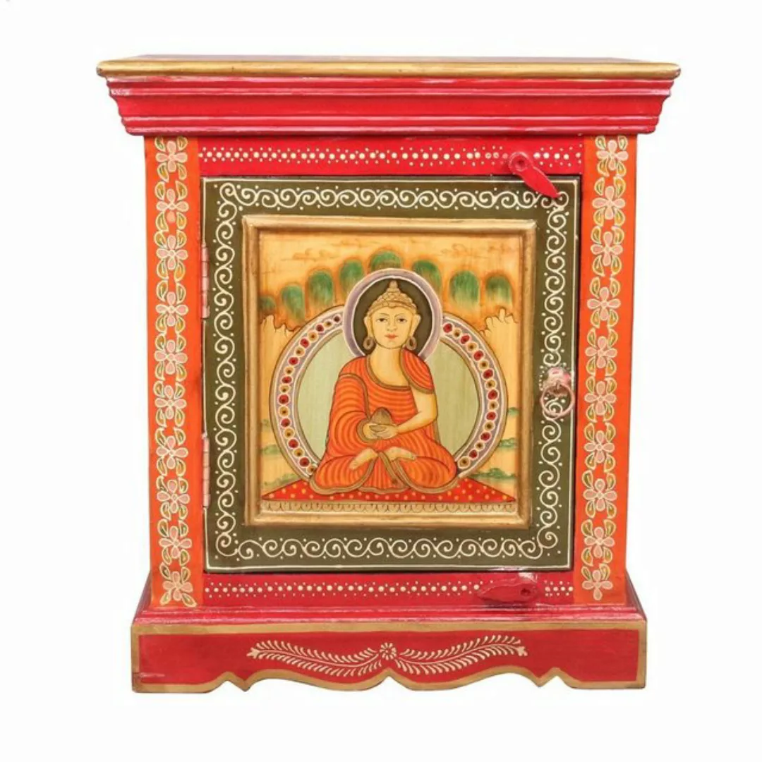 Oriental Galerie Mehrzweckschrank Tibet Wandschrank Buddha Yeshe Rot 60 cm günstig online kaufen