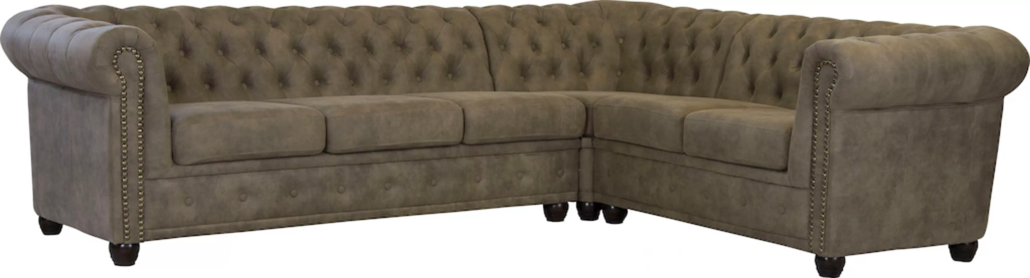 Home affaire Chesterfield-Sofa "Rysum L-Form", Chesterfield-Optik, langer S günstig online kaufen