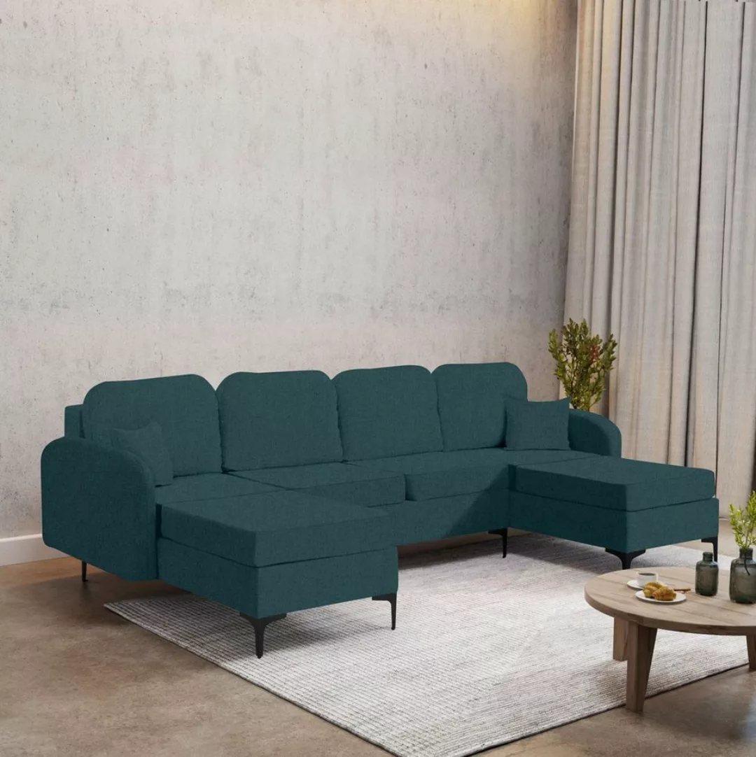 Stylefy Wohnlandschaft Virginia, U-Form, Couch, Mit Bettfunktion und Bettka günstig online kaufen