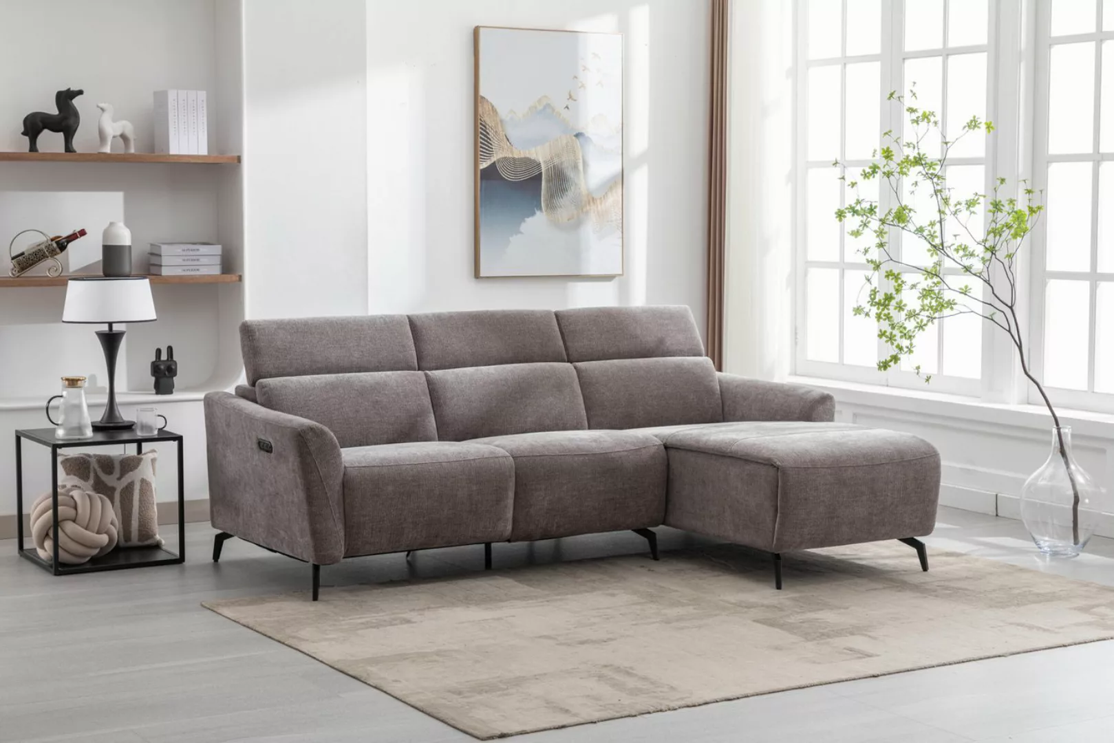 HARPER Sofa Ecksofa HARPER HOONAH BB 230x170 cm grau Polsterecke Wohnlandsc günstig online kaufen