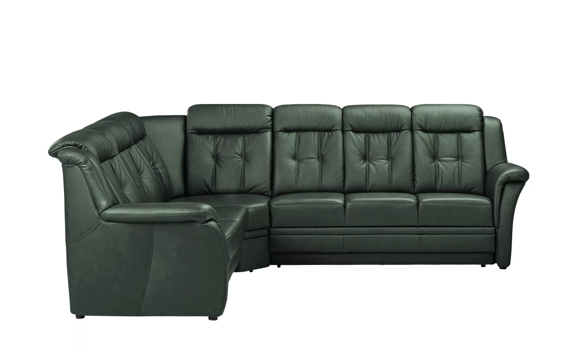 Polstermöbel Oelsa Komfort-Ecksofa aus Leder  Andorra - grün - 99 cm - Pols günstig online kaufen