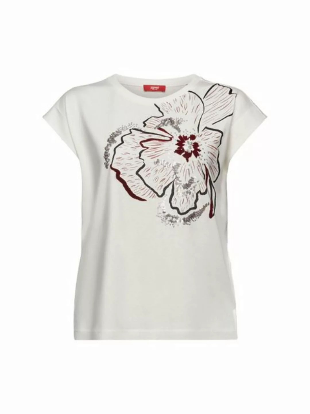 Esprit Collection T-Shirt Ärmelloses T-Shirt mit Print und Pailletten (1-tl günstig online kaufen