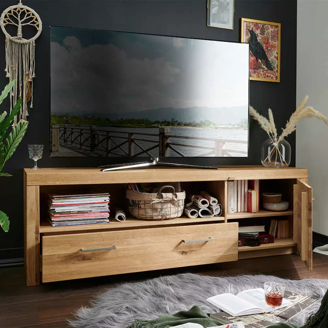 TV Lowboard aus Wildeiche Massivholz geölt günstig online kaufen